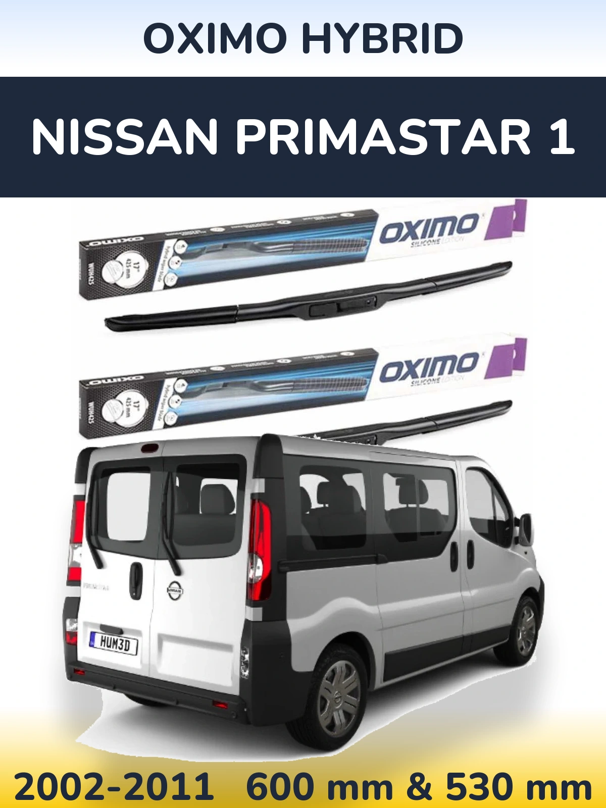 Ștergătoare Oximo Hybrid pentru Nissan Primastar 1
