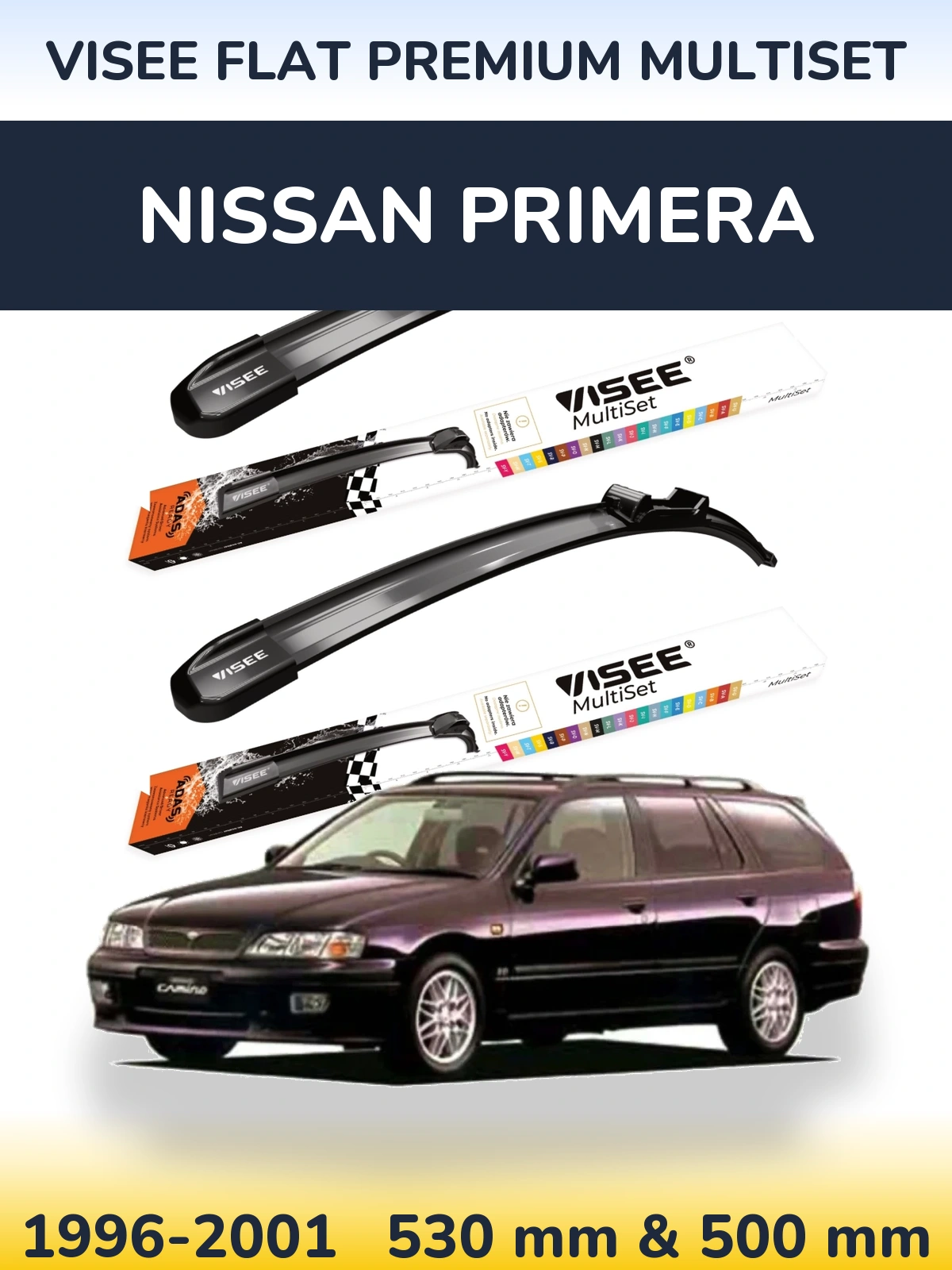 Ștergătoare VISEE FLAT PREMIUM MultiSet pentru Nissan Primera
