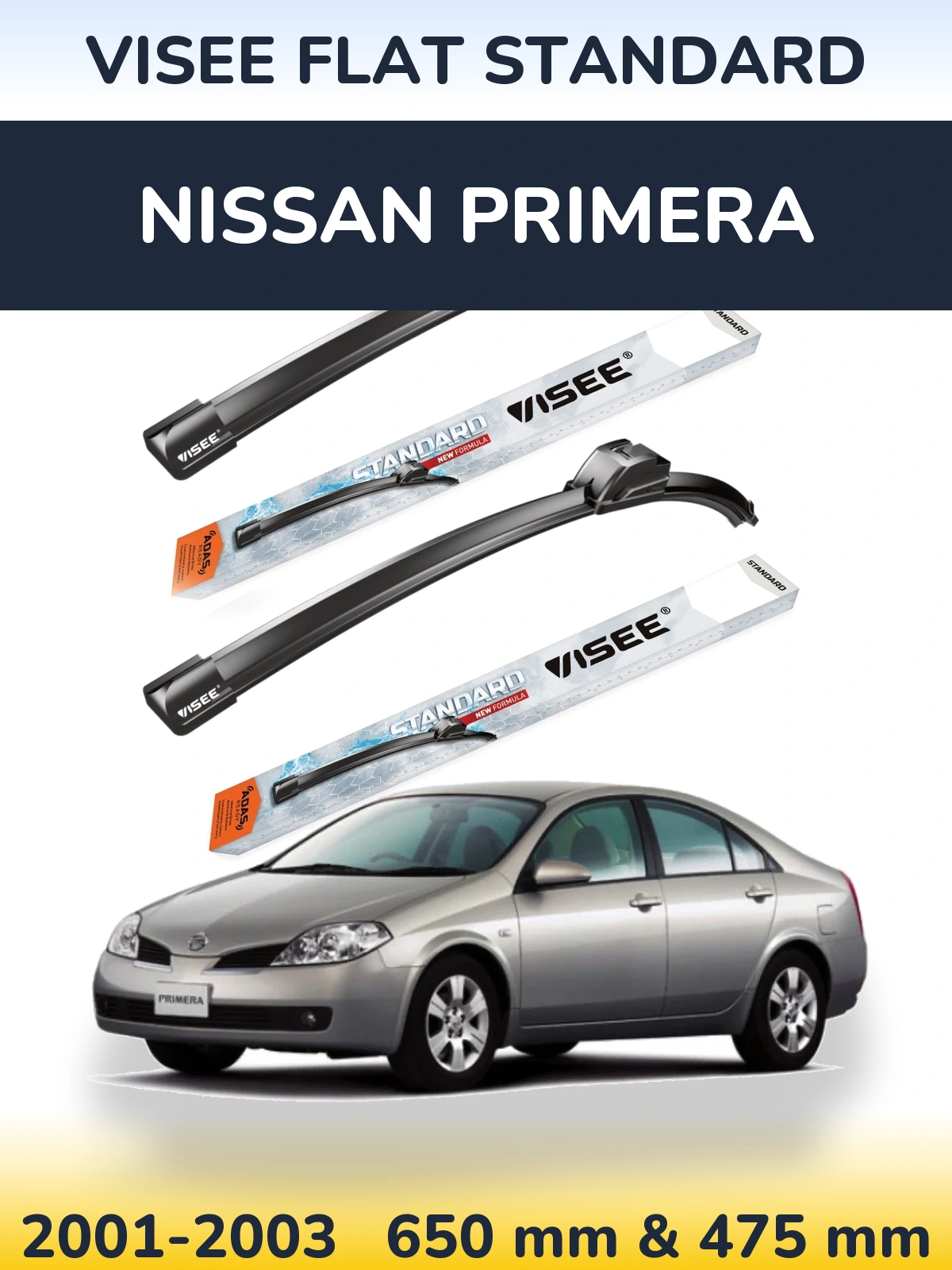 Ștergătoare VISEE FLAT STANDARD pentru Nissan Primera