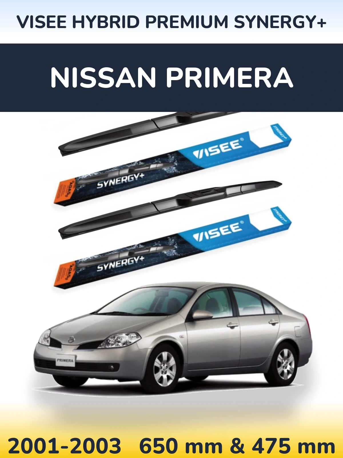 Ștergătoare VISEE HYBRID PREMIUM SYNERGY+ pentru Nissan Primera