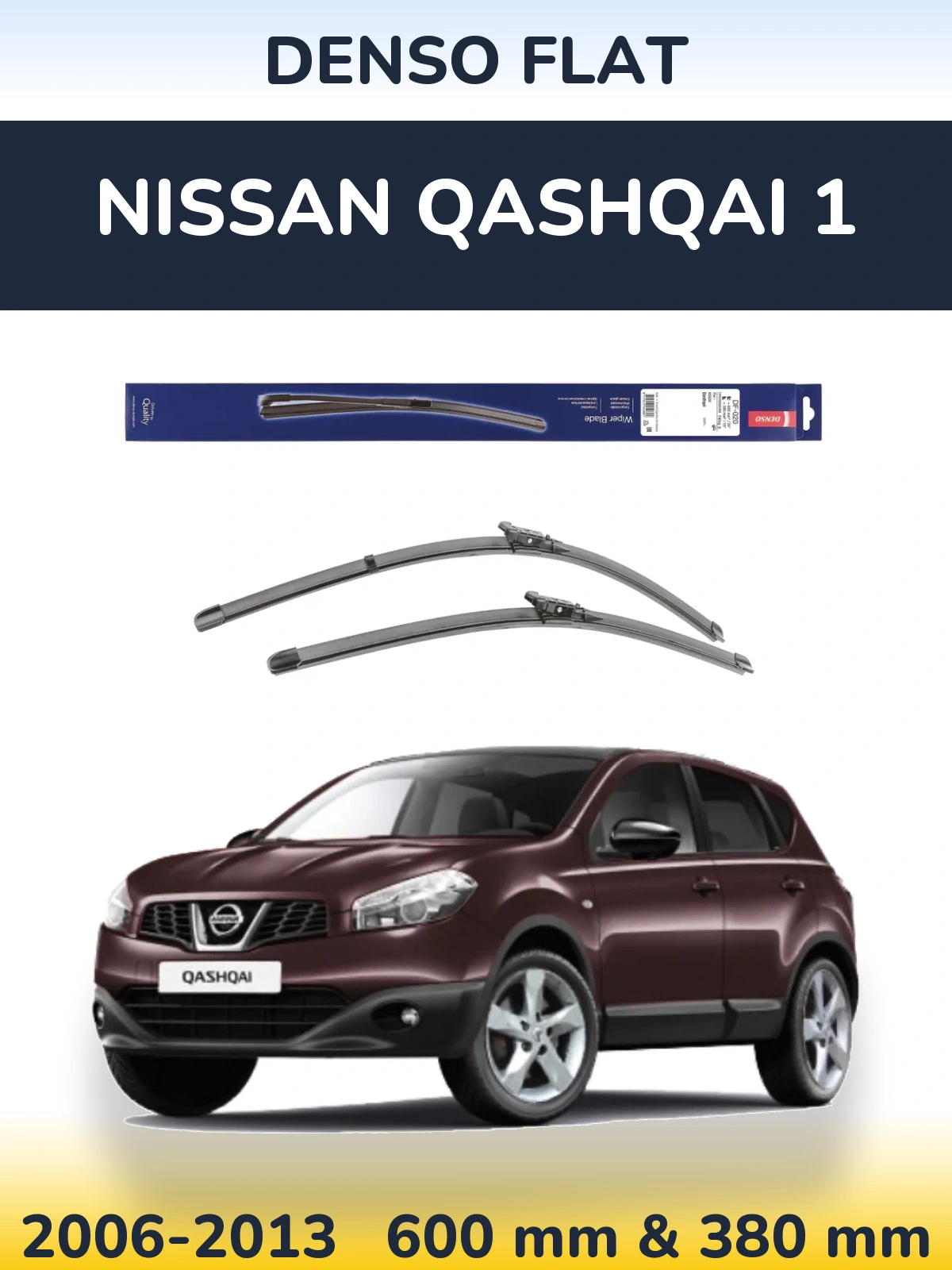 Ștergătoare Denso Flat pentru Nissan Qashqai 1