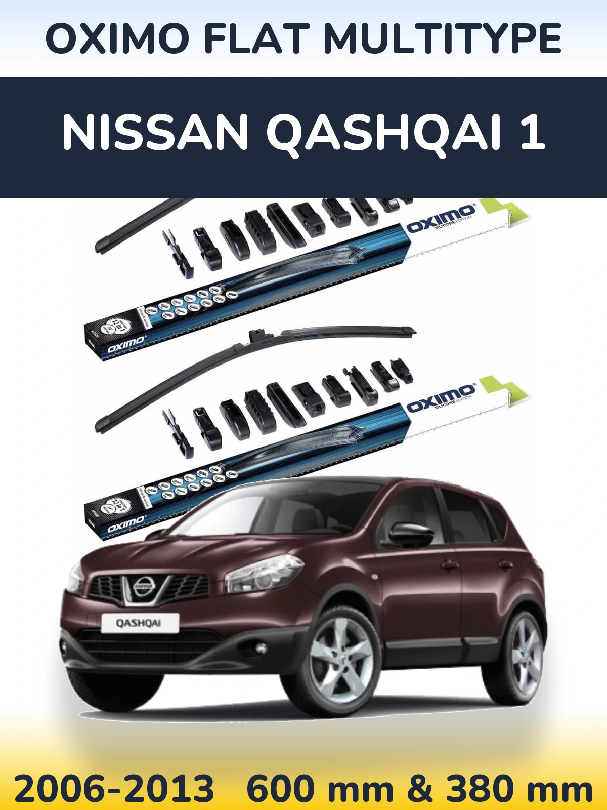 Ștergătoare Oximo Flat MultiTipe pentru Nissan Qashqai 1