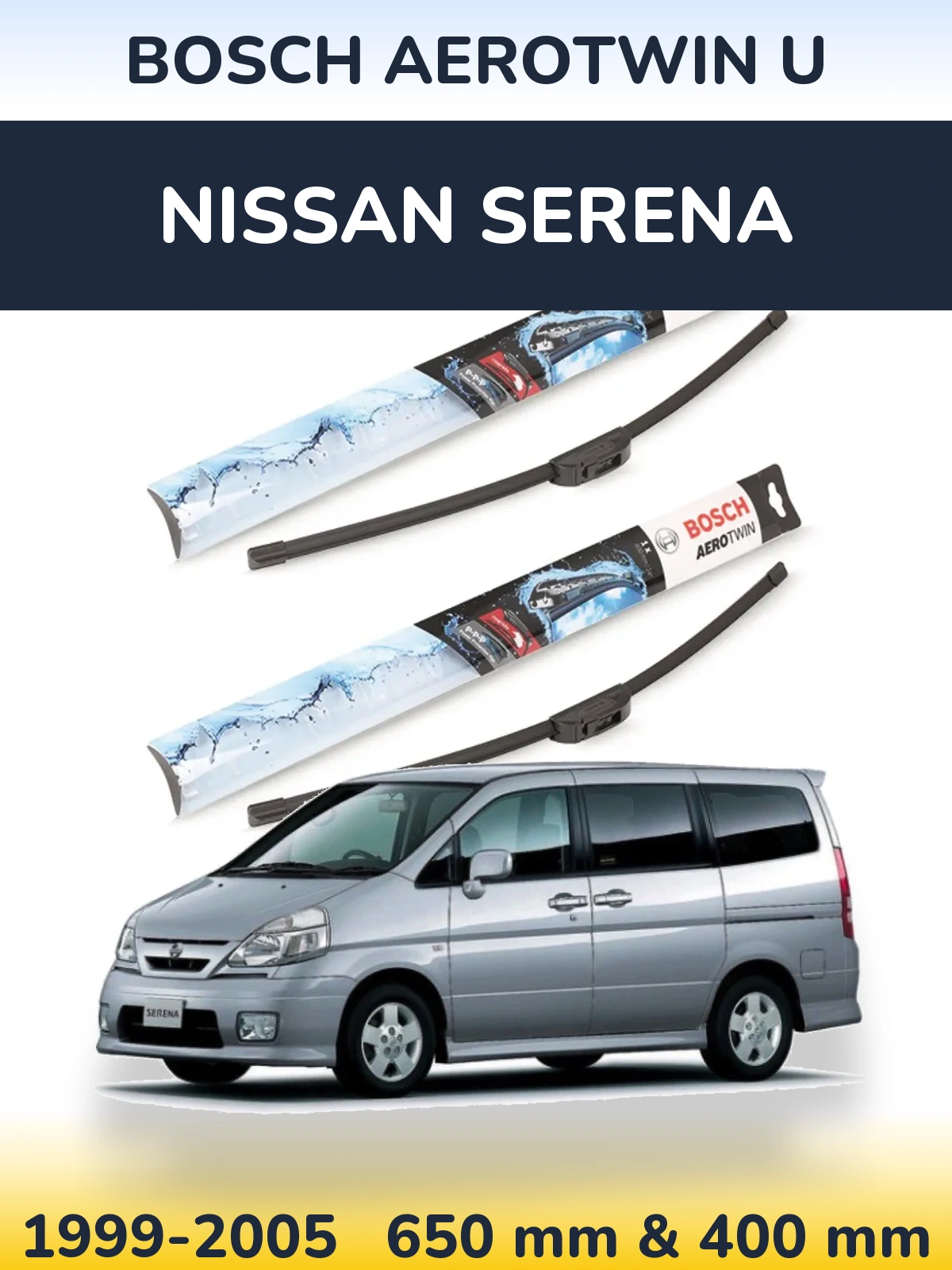 Ștergătoare BOSCH AeroTwin U pentru Nissan Serena