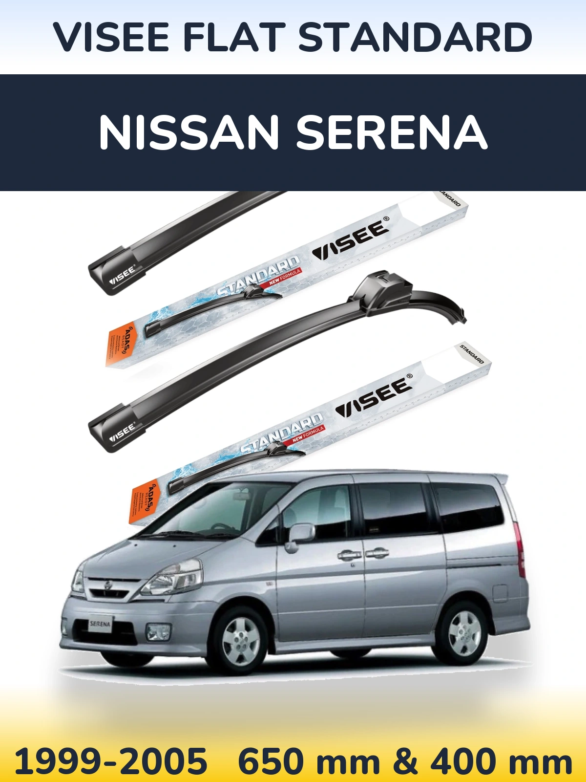 Ștergătoare VISEE FLAT STANDARD pentru Nissan Serena