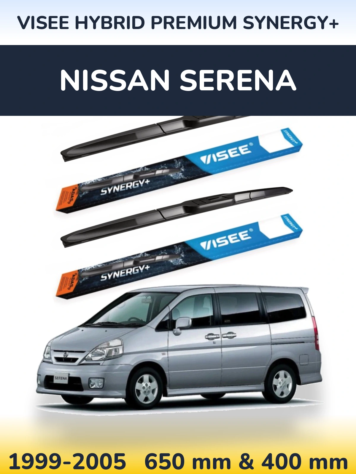 Ștergătoare VISEE HYBRID PREMIUM SYNERGY+ pentru Nissan Serena