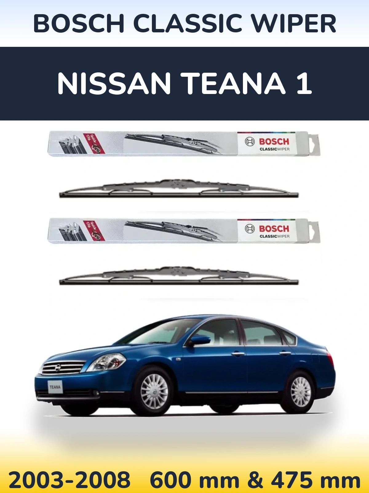 Ștergătoare BOSCH Classic Wiper pentru Nissan Teana 1