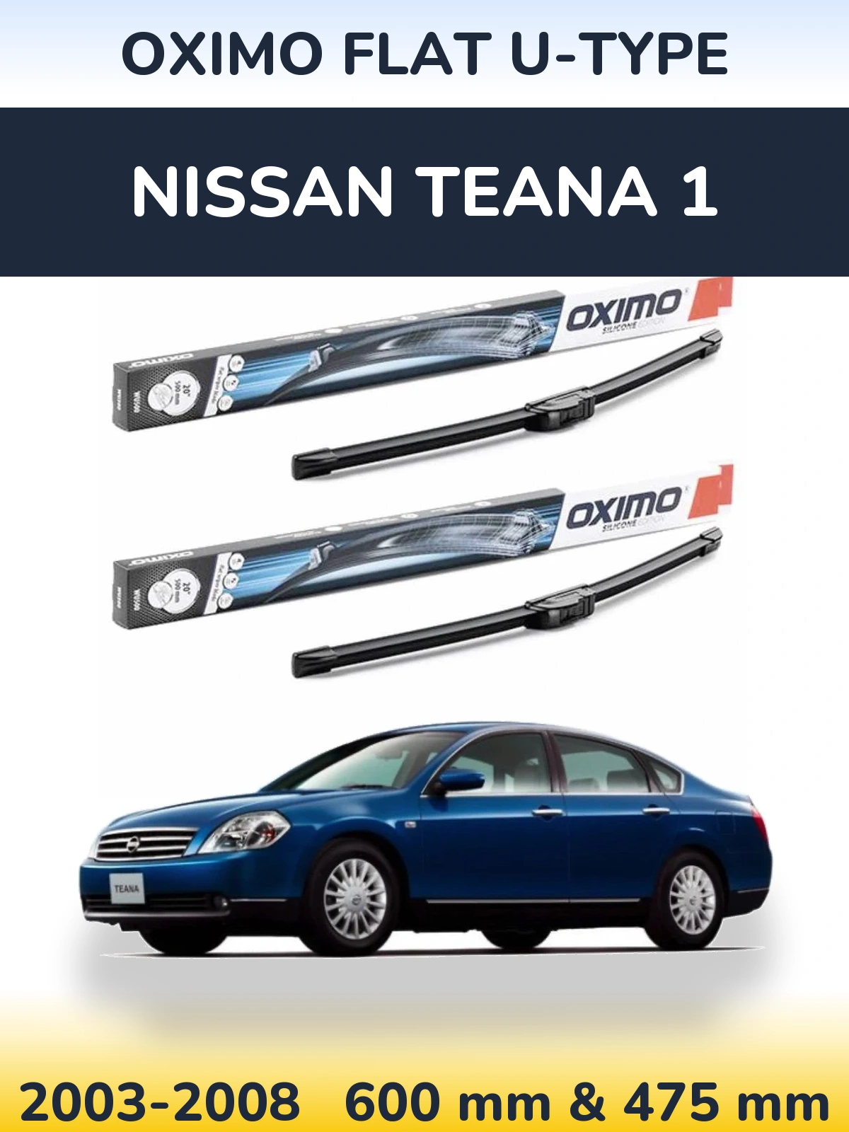 Ștergătoare Oximo Flat U-type pentru Nissan Teana 1