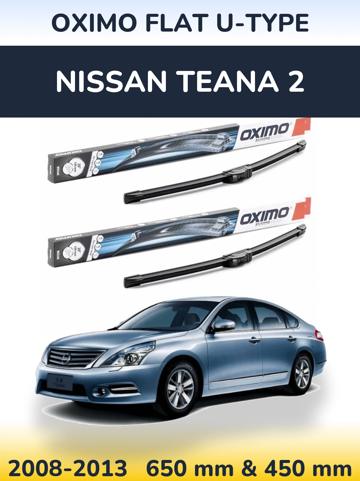Ștergătoare Oximo Flat U-type pentru Nissan Teana 2