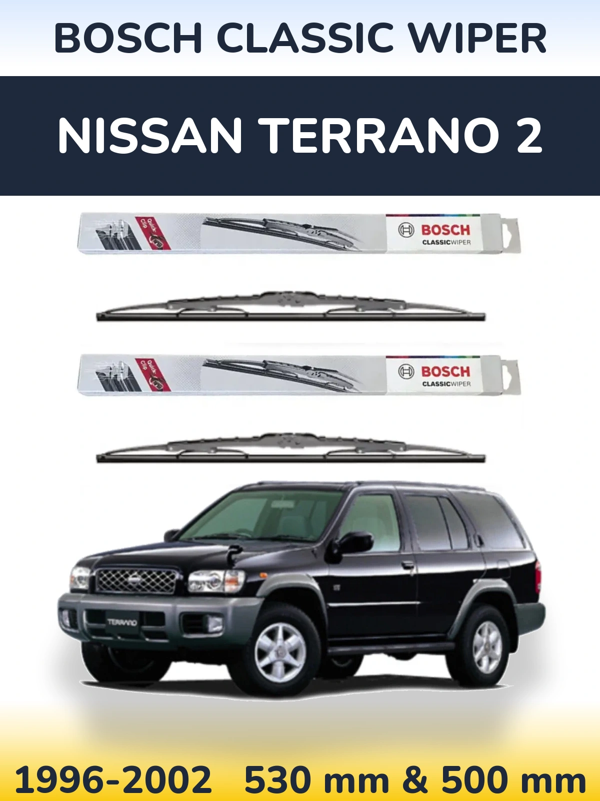 Ștergătoare BOSCH Classic Wiper pentru Nissan Terrano 2