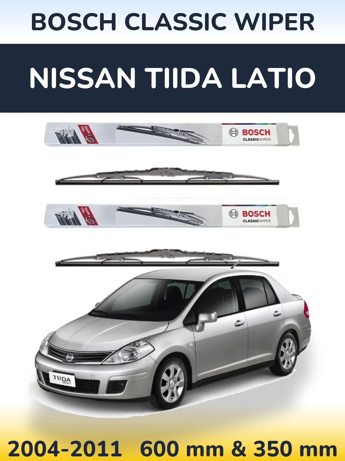 Ștergătoare BOSCH Classic Wiper pentru Nissan Tiida Latio
