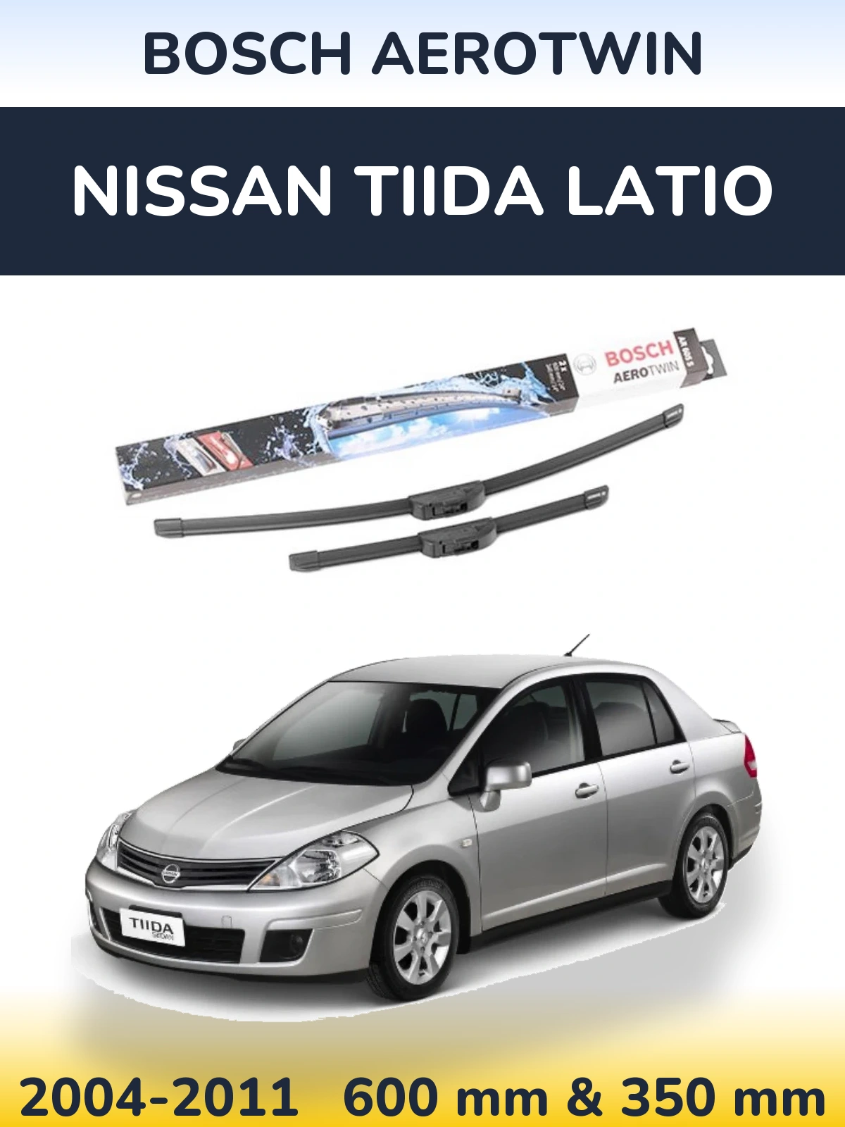 Ștergătoare BOSCH AeroTwin pentru Nissan Tiida Latio