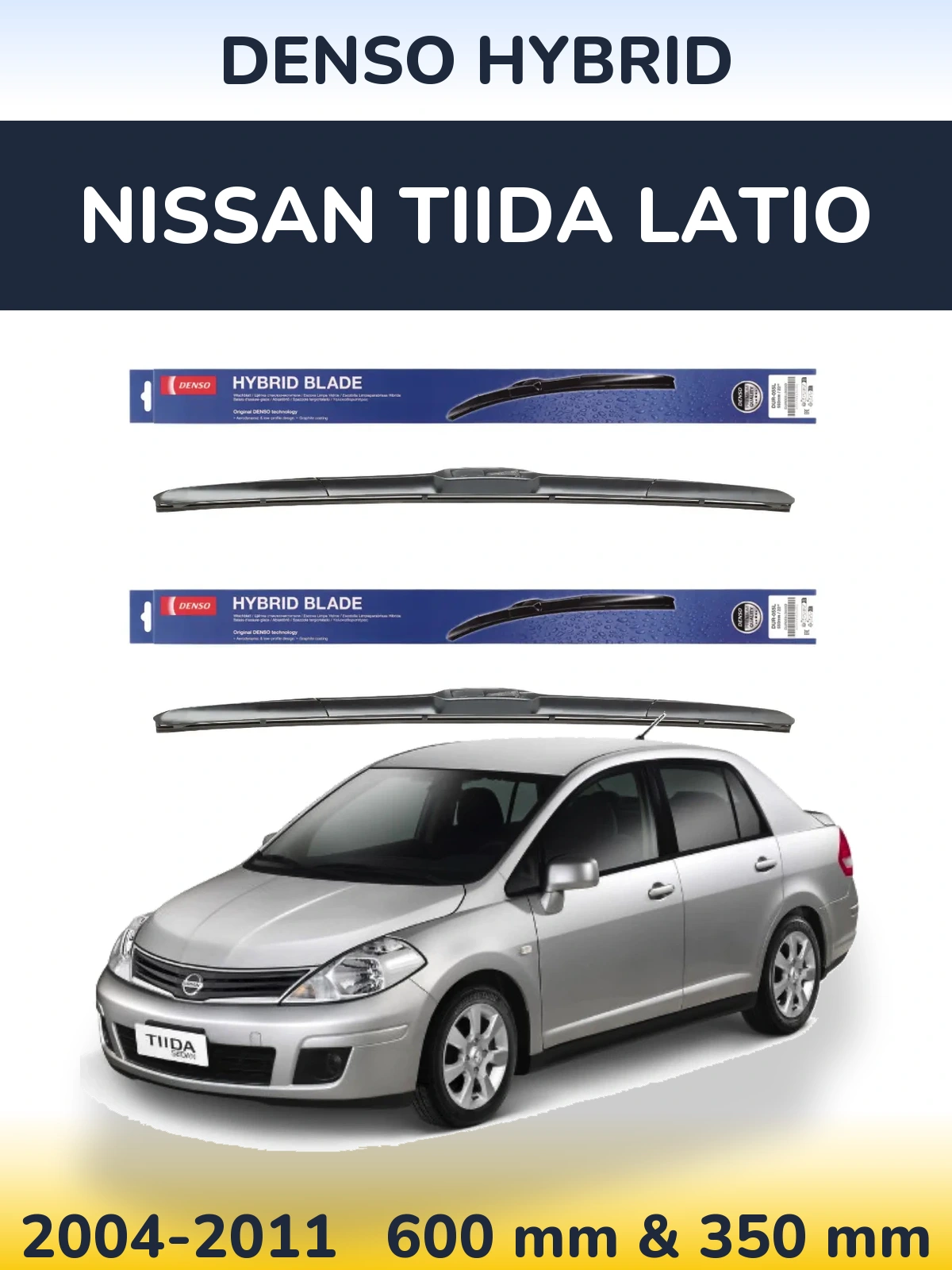 Ștergătoare Denso Hybrid pentru Nissan Tiida Latio