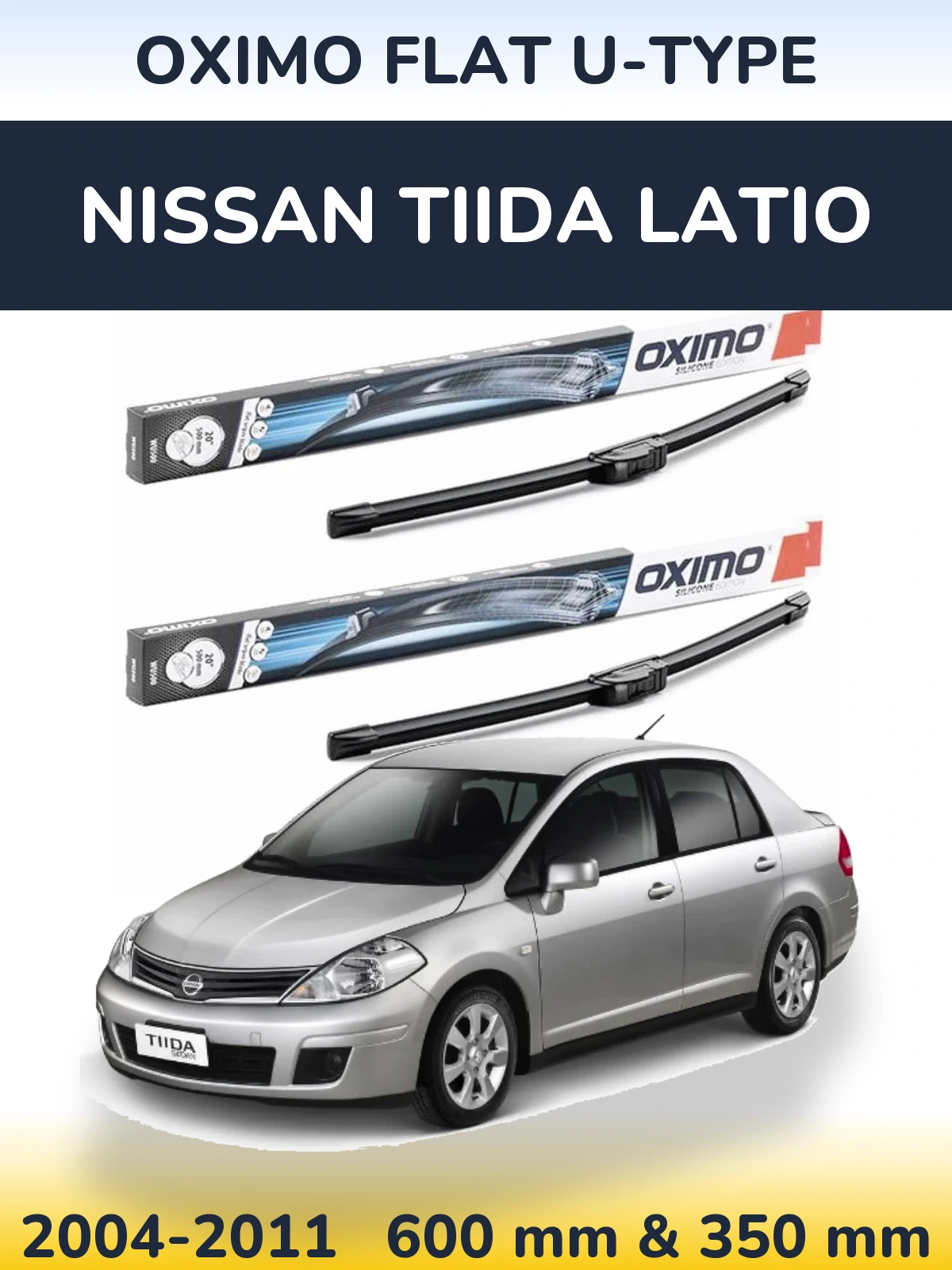 Ștergătoare Oximo Flat U-type pentru Nissan Tiida Latio