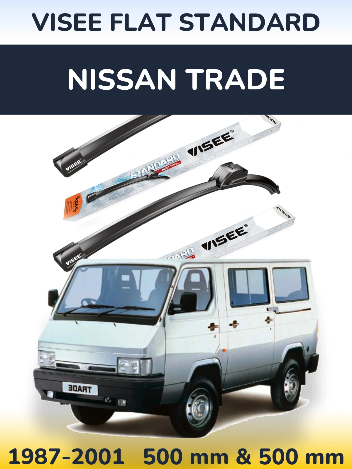 Ștergătoare VISEE FLAT STANDARD pentru Nissan Trade