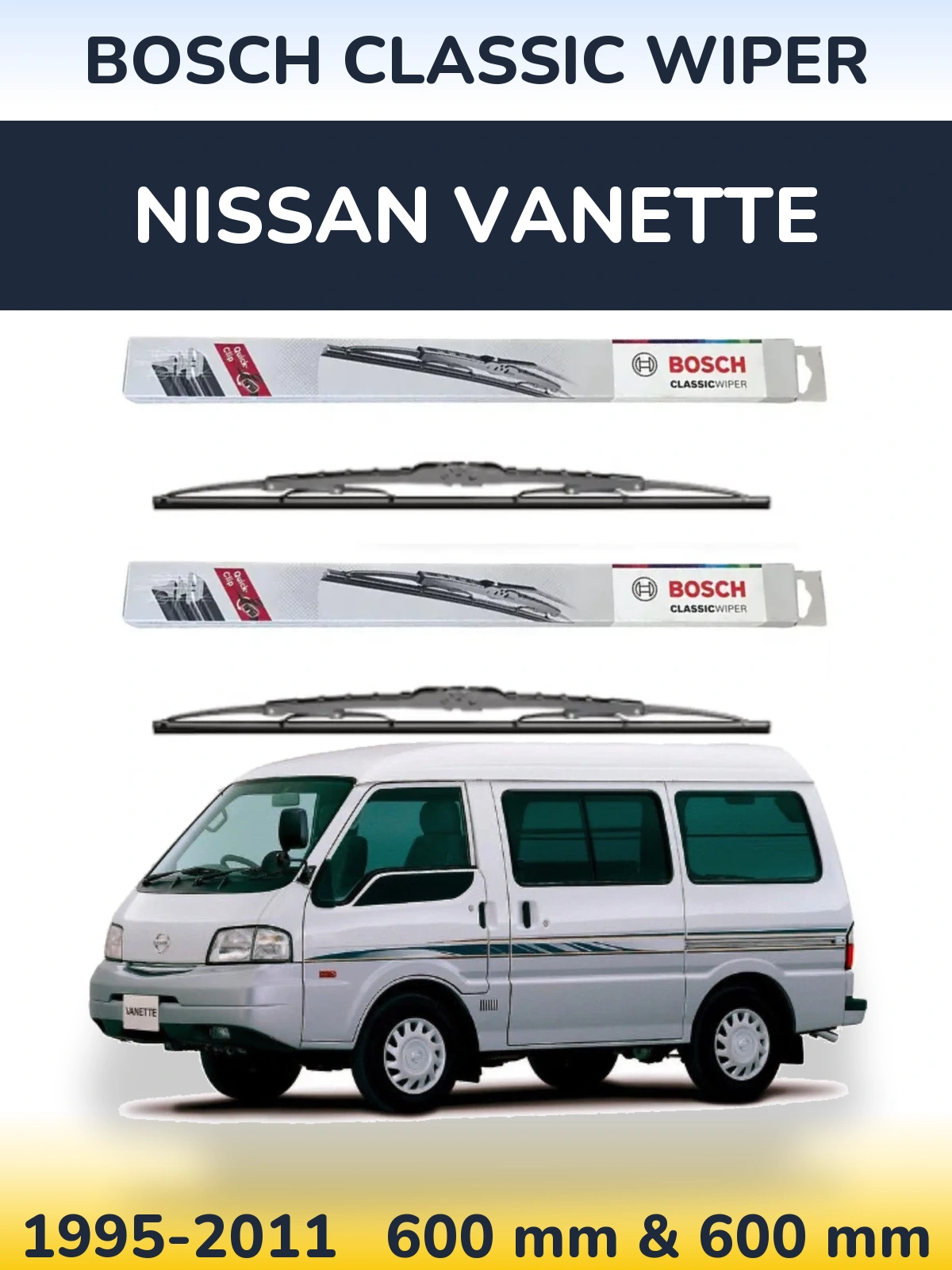 Ștergătoare BOSCH Classic Wiper pentru Nissan Vanette