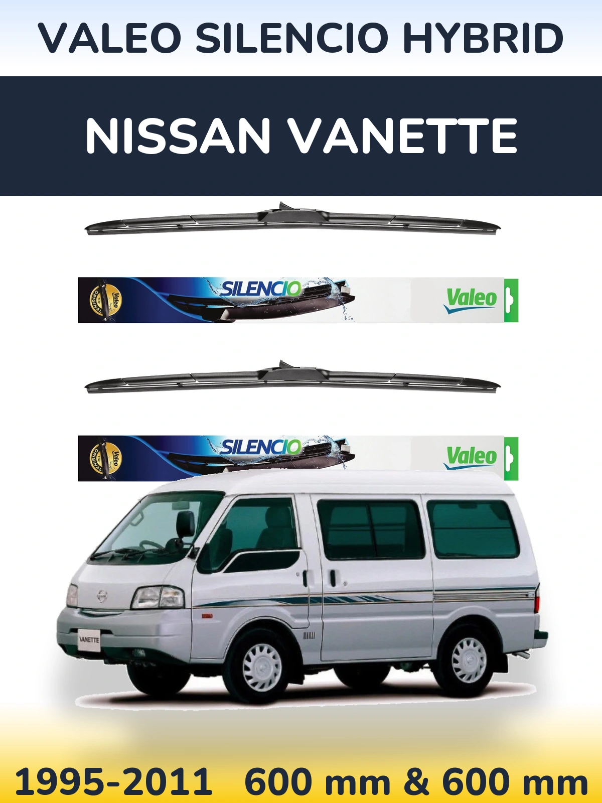 Ștergătoare Valeo Silencio Hybrid pentru Nissan Vanette
