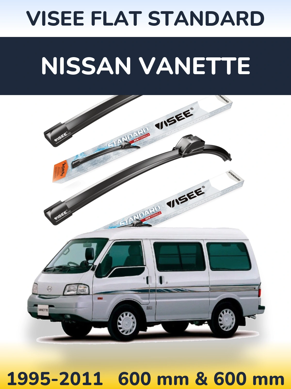 Ștergătoare VISEE FLAT STANDARD pentru Nissan Vanette
