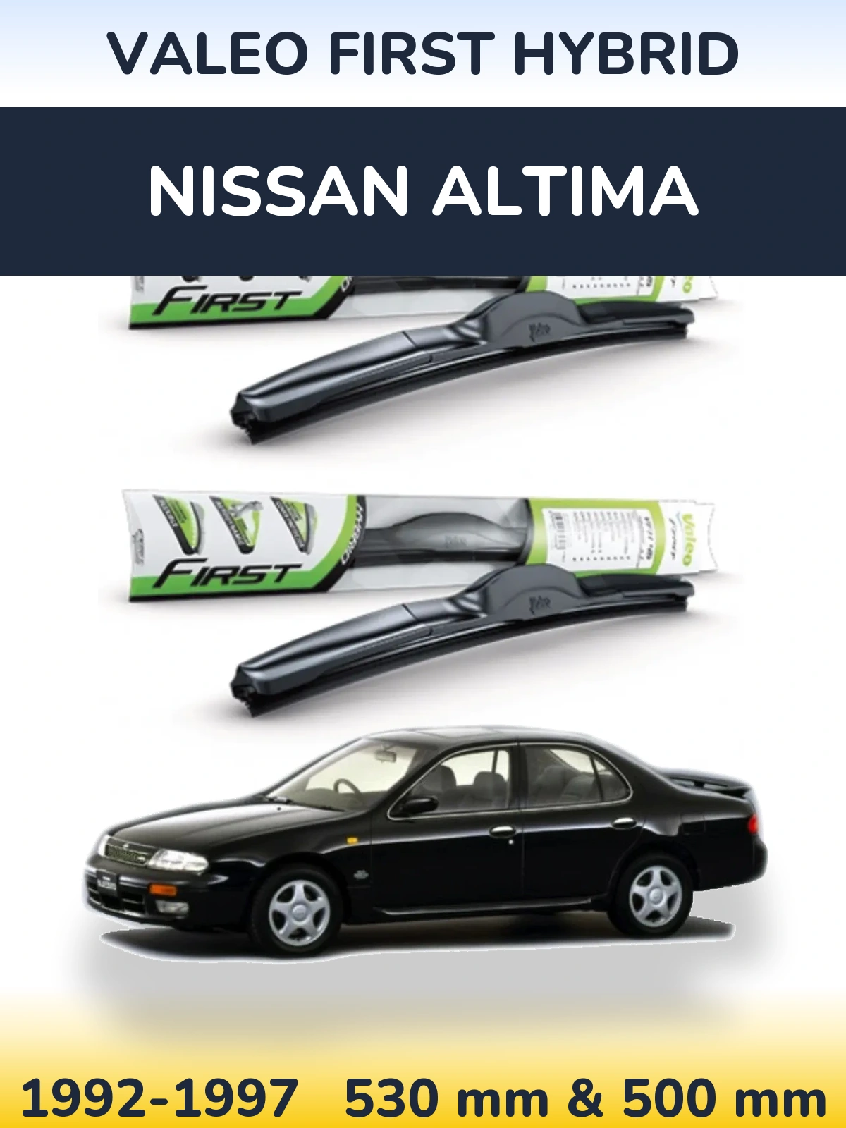 Комплект передних дворников Valeo First Hybrid 530 & 500 мм для Nissan Altima 1992-1997