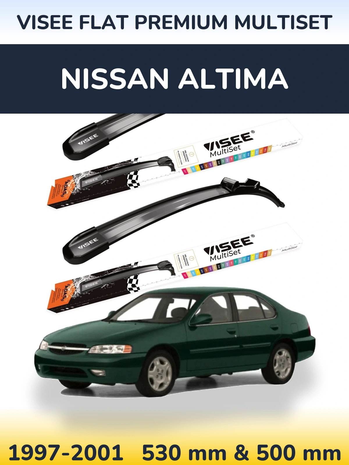 Ștergătoare VISEE FLAT PREMIUM MultiSet pentru Nissan Altima