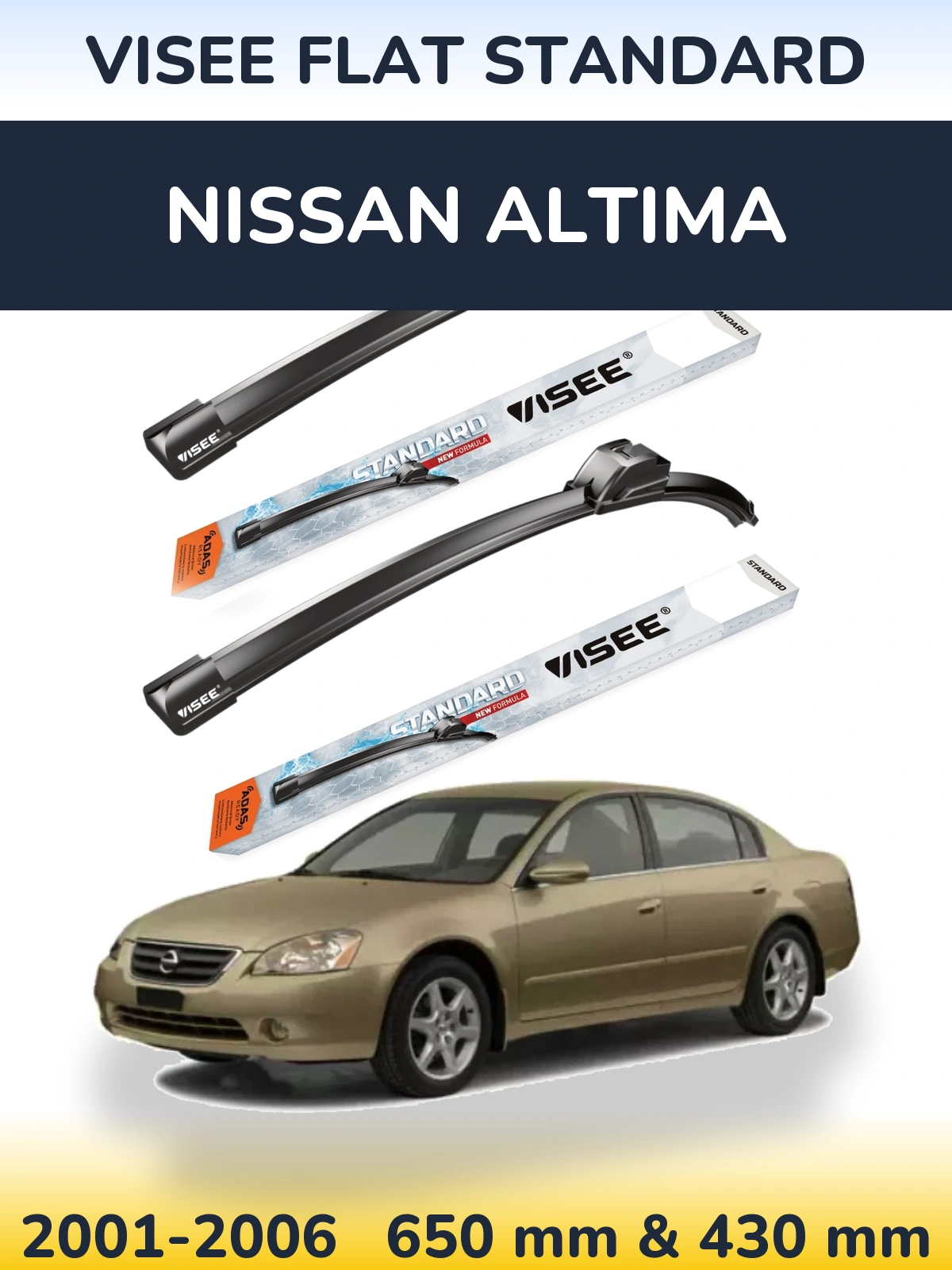 Ștergătoare VISEE FLAT STANDARD pentru Nissan Altima