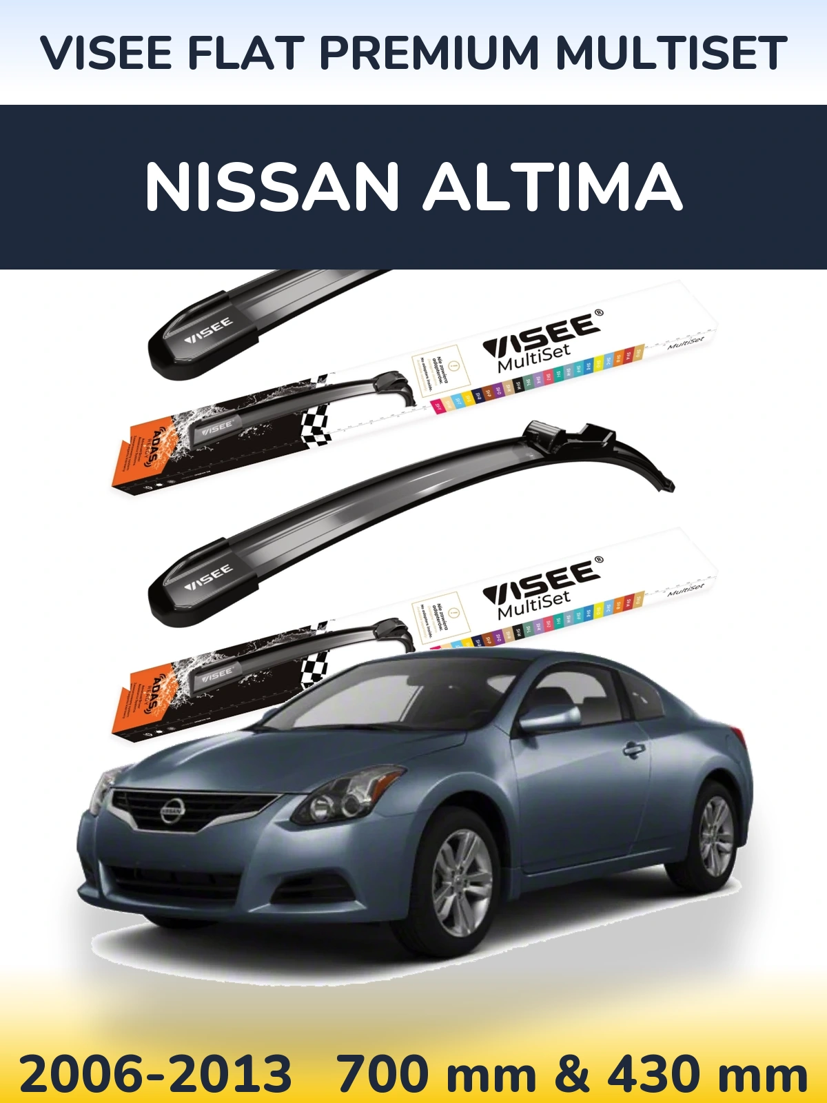 Ștergătoare VISEE FLAT PREMIUM MultiSet pentru Nissan Altima