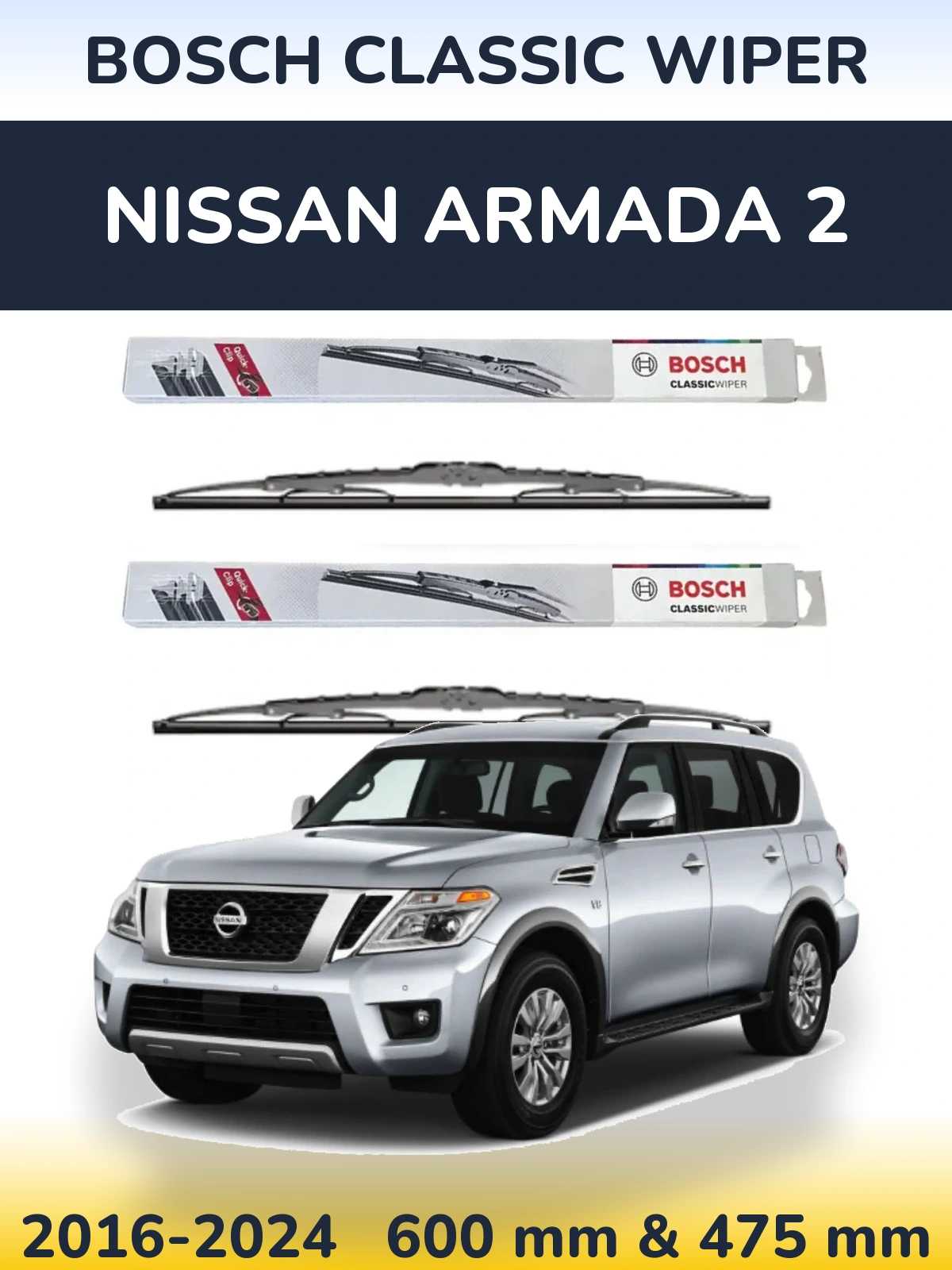 Ștergătoare BOSCH Classic Wiper pentru Nissan Armada 2