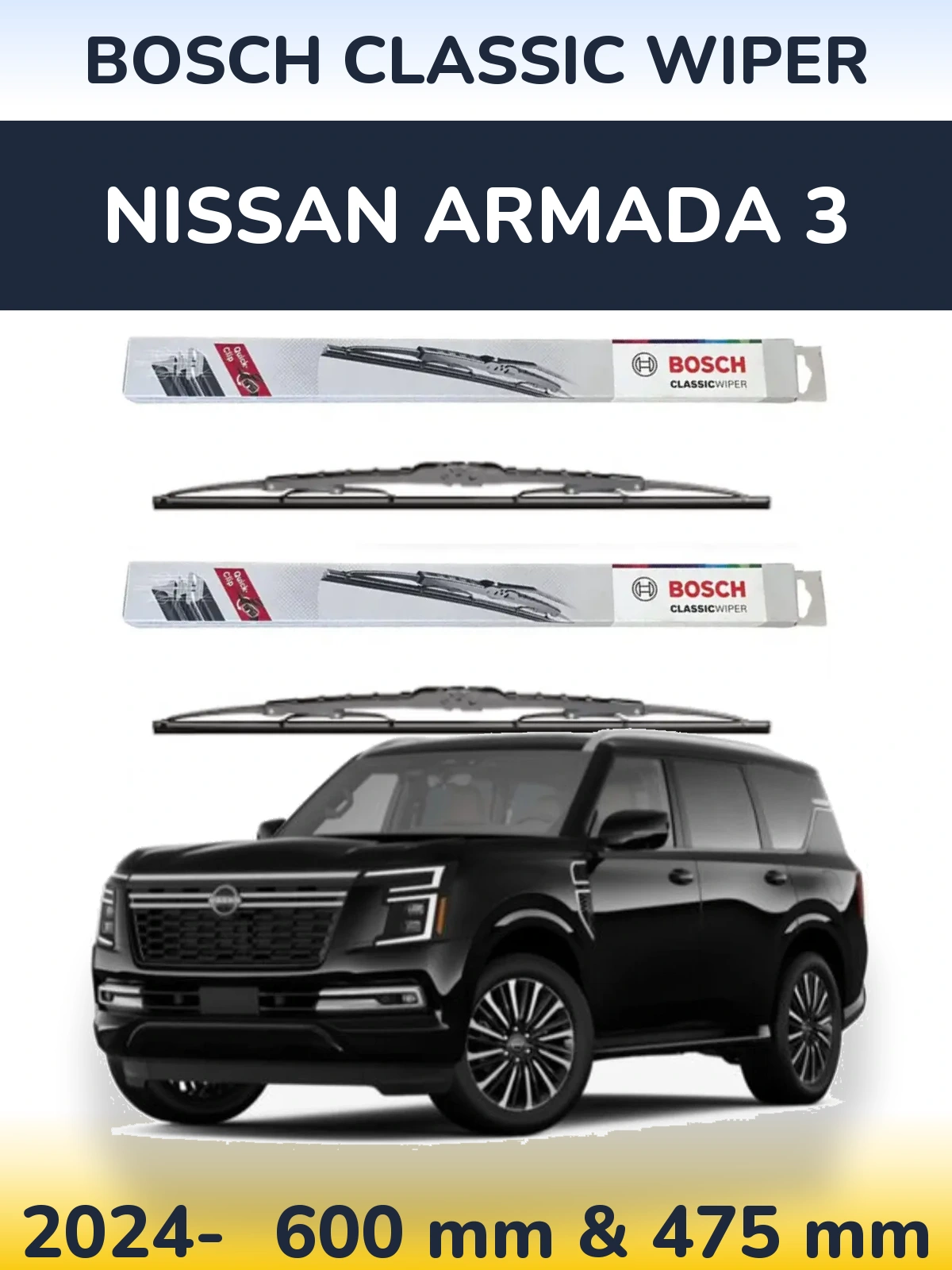 Ștergătoare BOSCH Classic Wiper pentru Nissan Armada 3