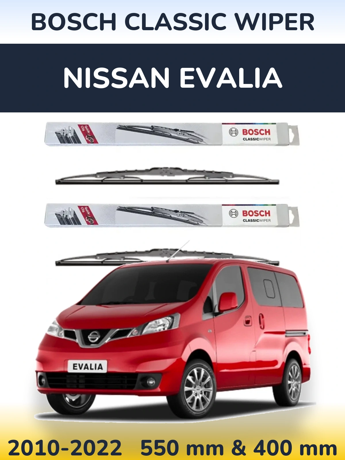 Ștergătoare BOSCH Classic Wiper pentru Nissan Evalia