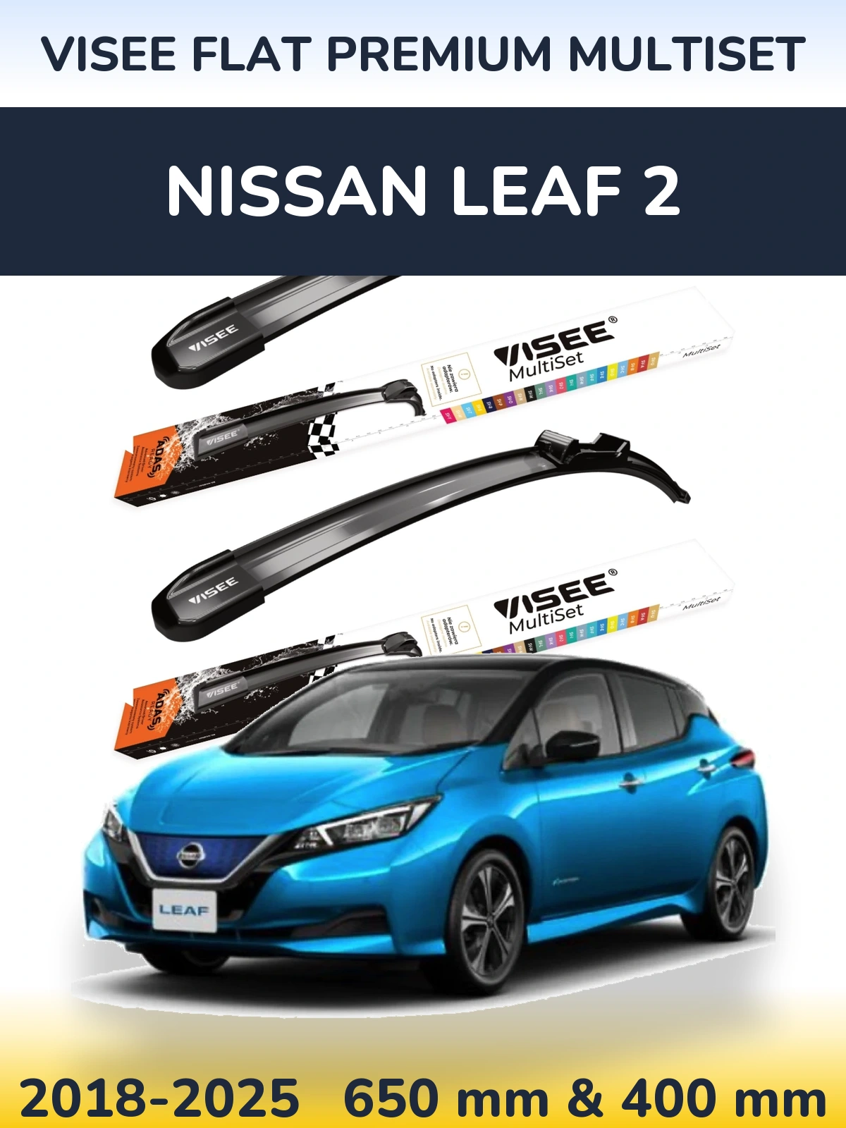 Ștergătoare VISEE FLAT PREMIUM MultiSet pentru Nissan Leaf 2