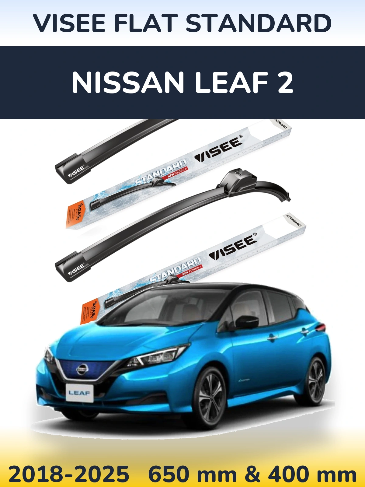 Ștergătoare VISEE FLAT STANDARD pentru Nissan Leaf 2