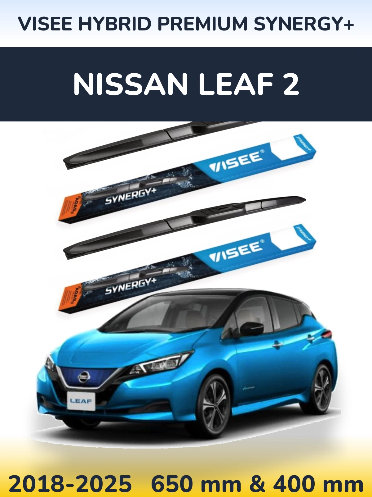 Ștergătoare VISEE HYBRID PREMIUM SYNERGY+ pentru Nissan Leaf 2