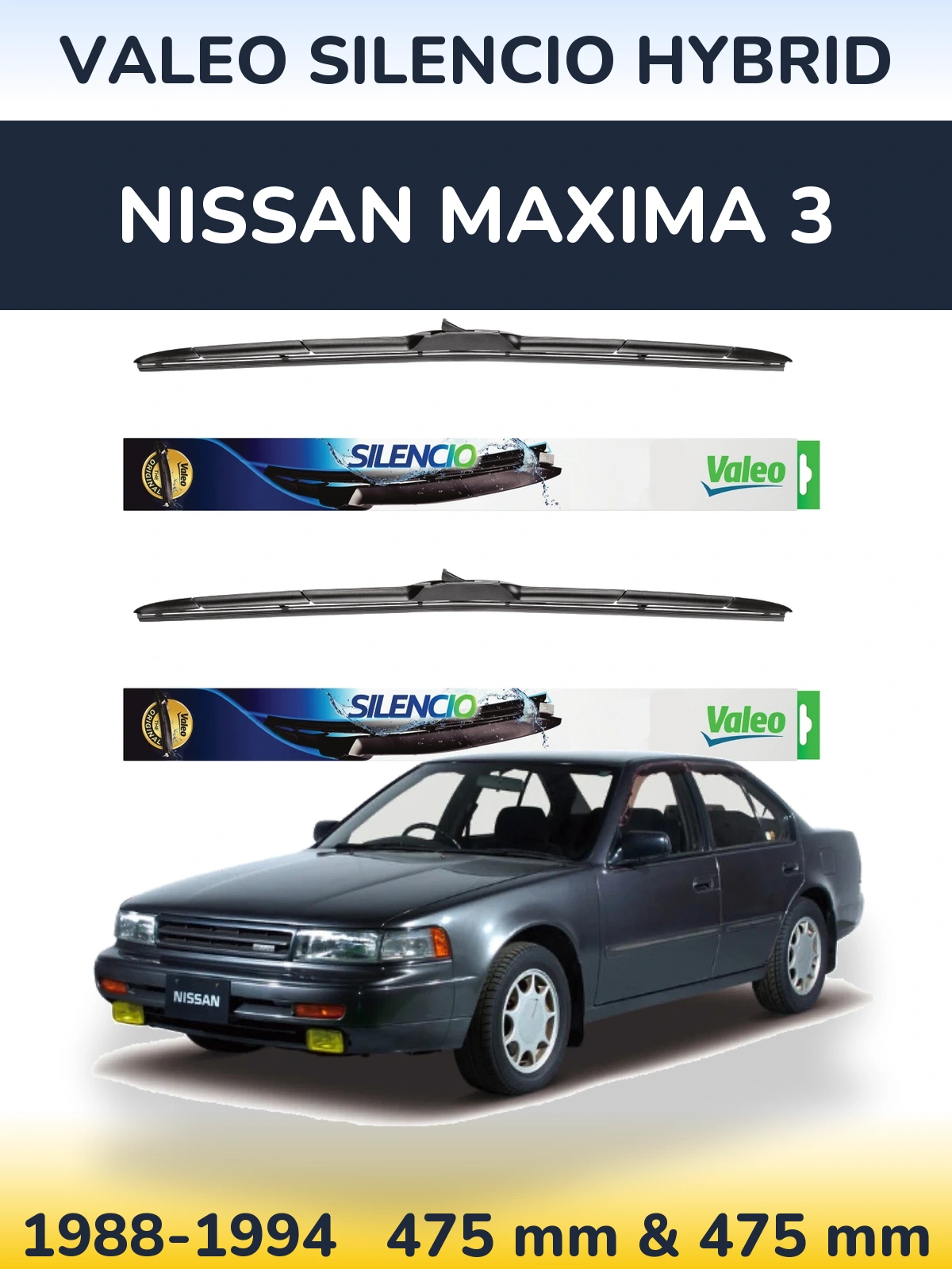 Ștergătoare Valeo Silencio Hybrid pentru Nissan Maxima 3