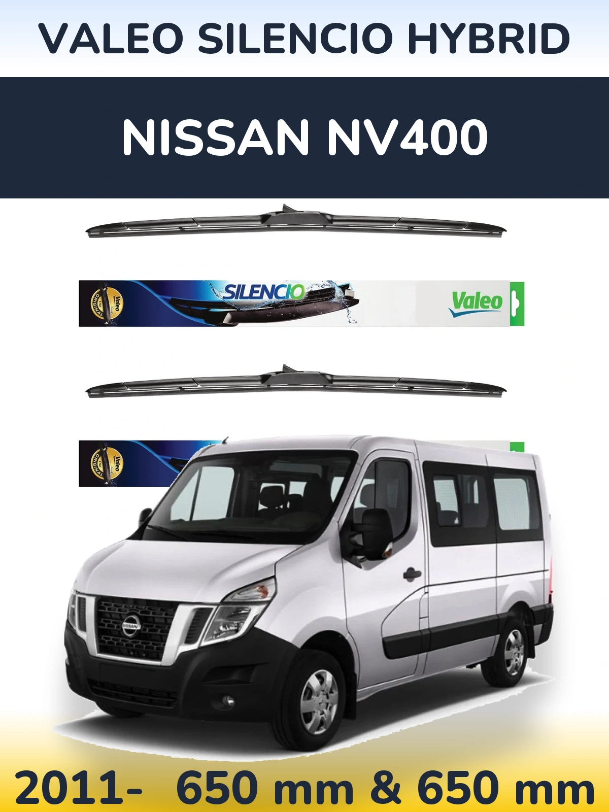 Ștergătoare Valeo Silencio Hybrid pentru Nissan NV400