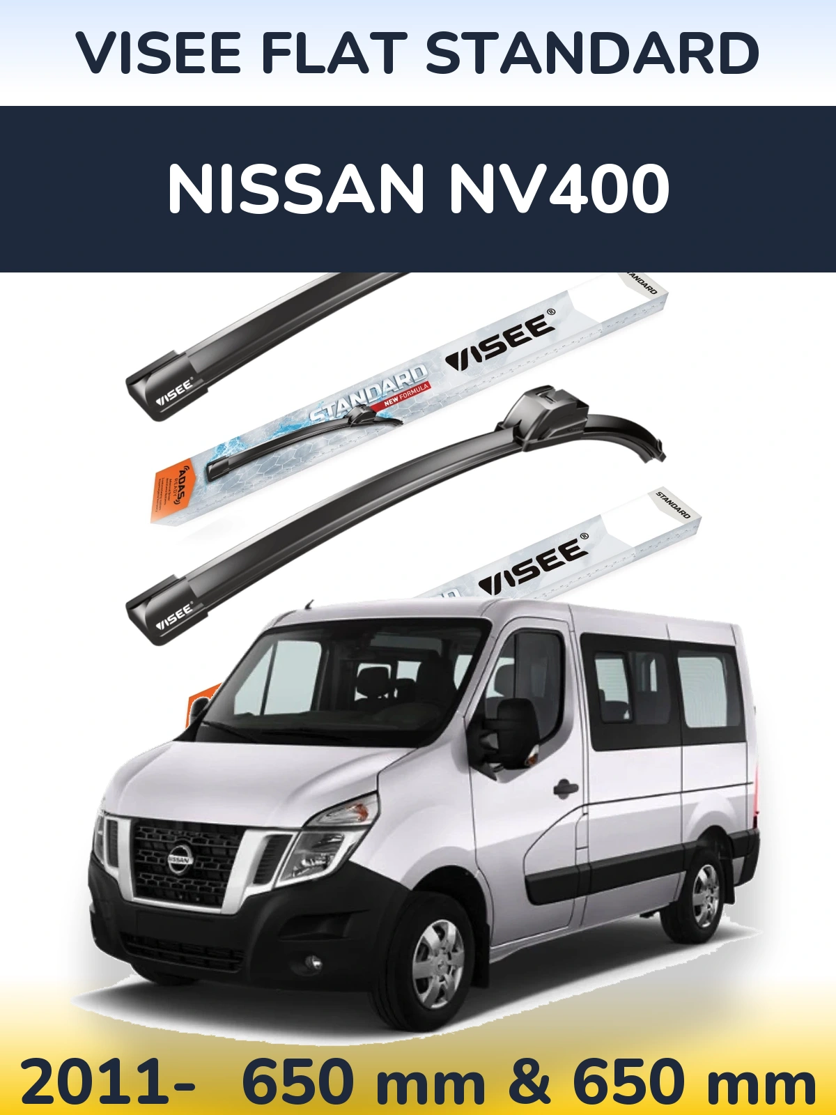 Ștergătoare VISEE FLAT STANDARD pentru Nissan NV400