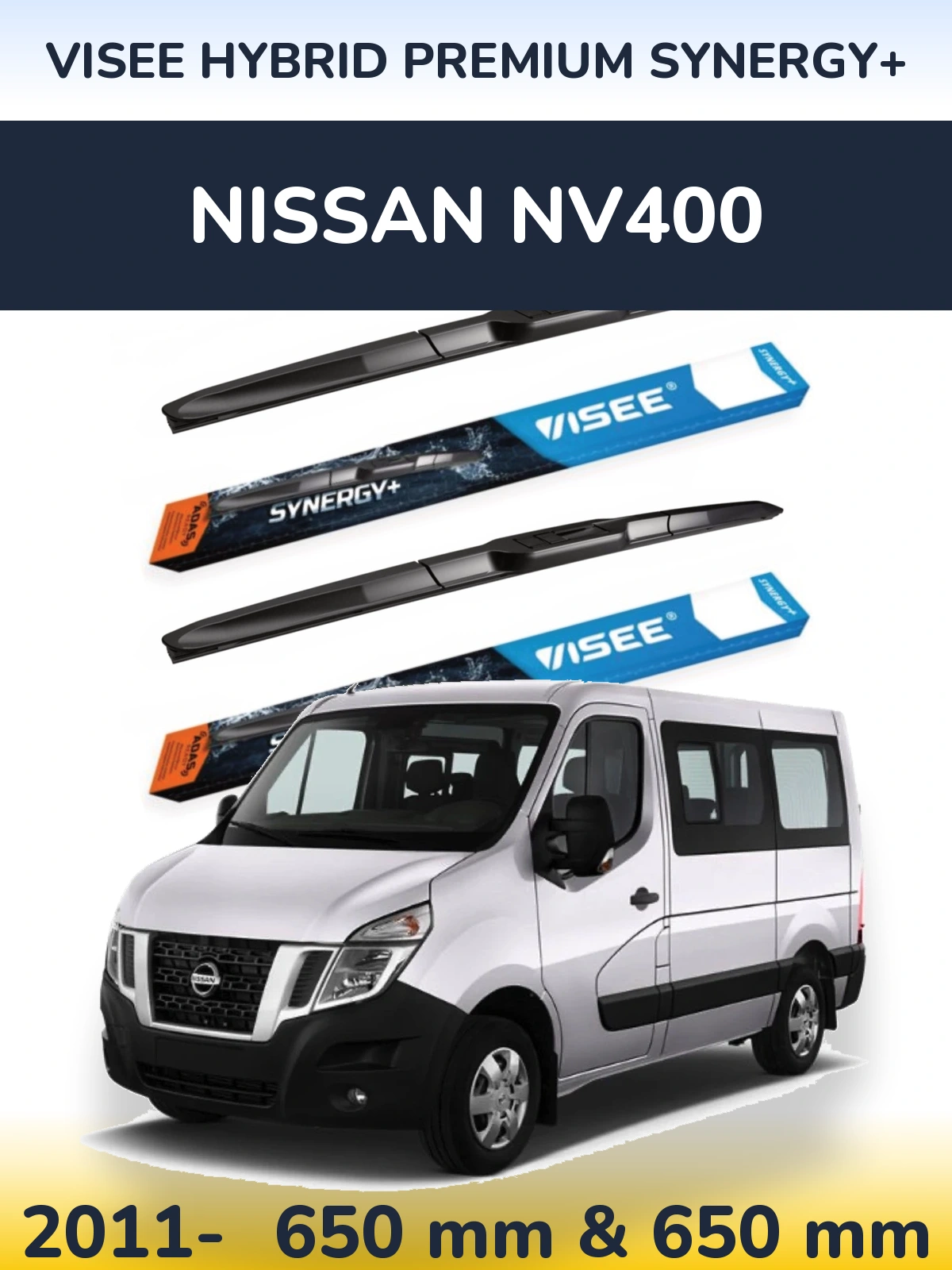 Ștergătoare VISEE HYBRID PREMIUM SYNERGY+ pentru Nissan NV400