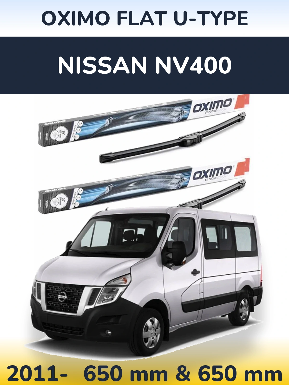 Ștergătoare Oximo Flat U-type pentru Nissan NV400