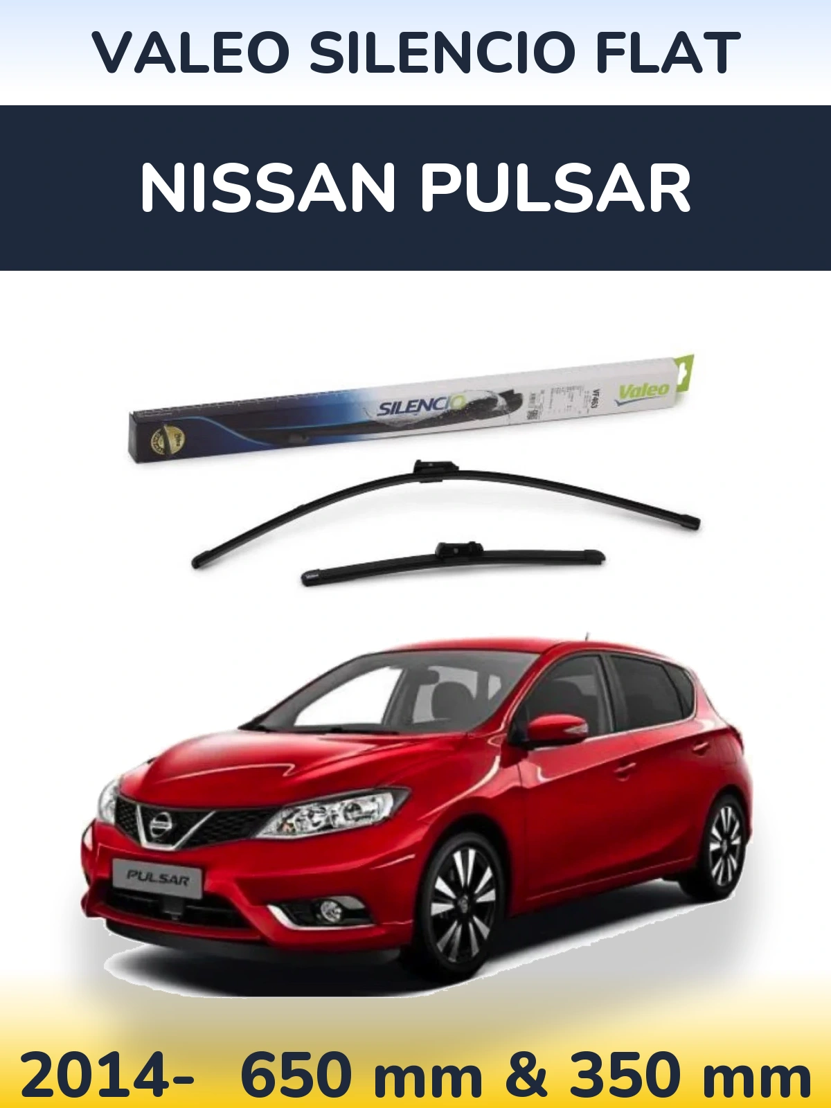 Ștergătoare Valeo Silencio Flat pentru Nissan Pulsar