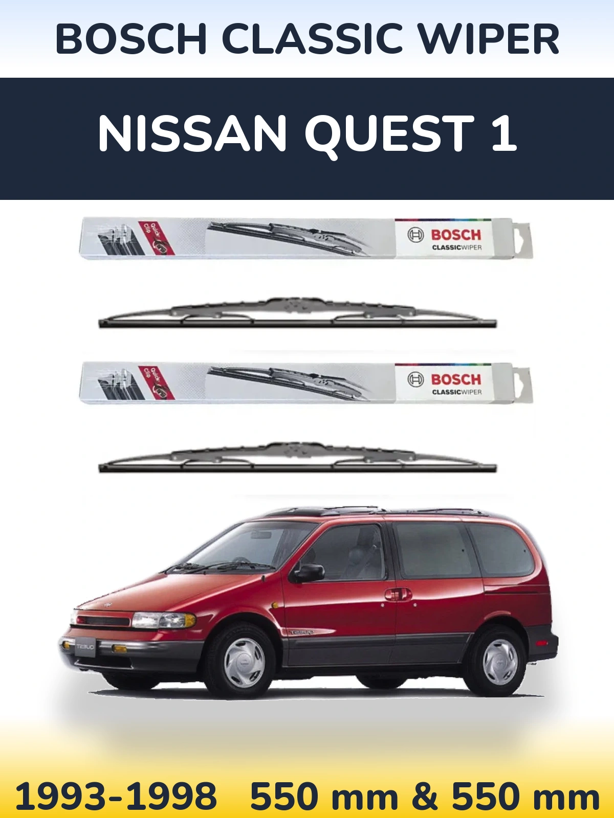 Ștergătoare BOSCH Classic Wiper pentru Nissan Quest 1