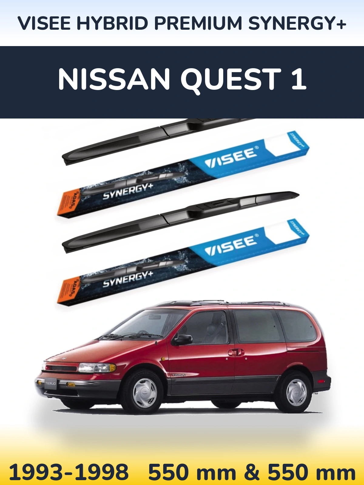 Ștergătoare VISEE HYBRID PREMIUM SYNERGY+ pentru Nissan Quest 1