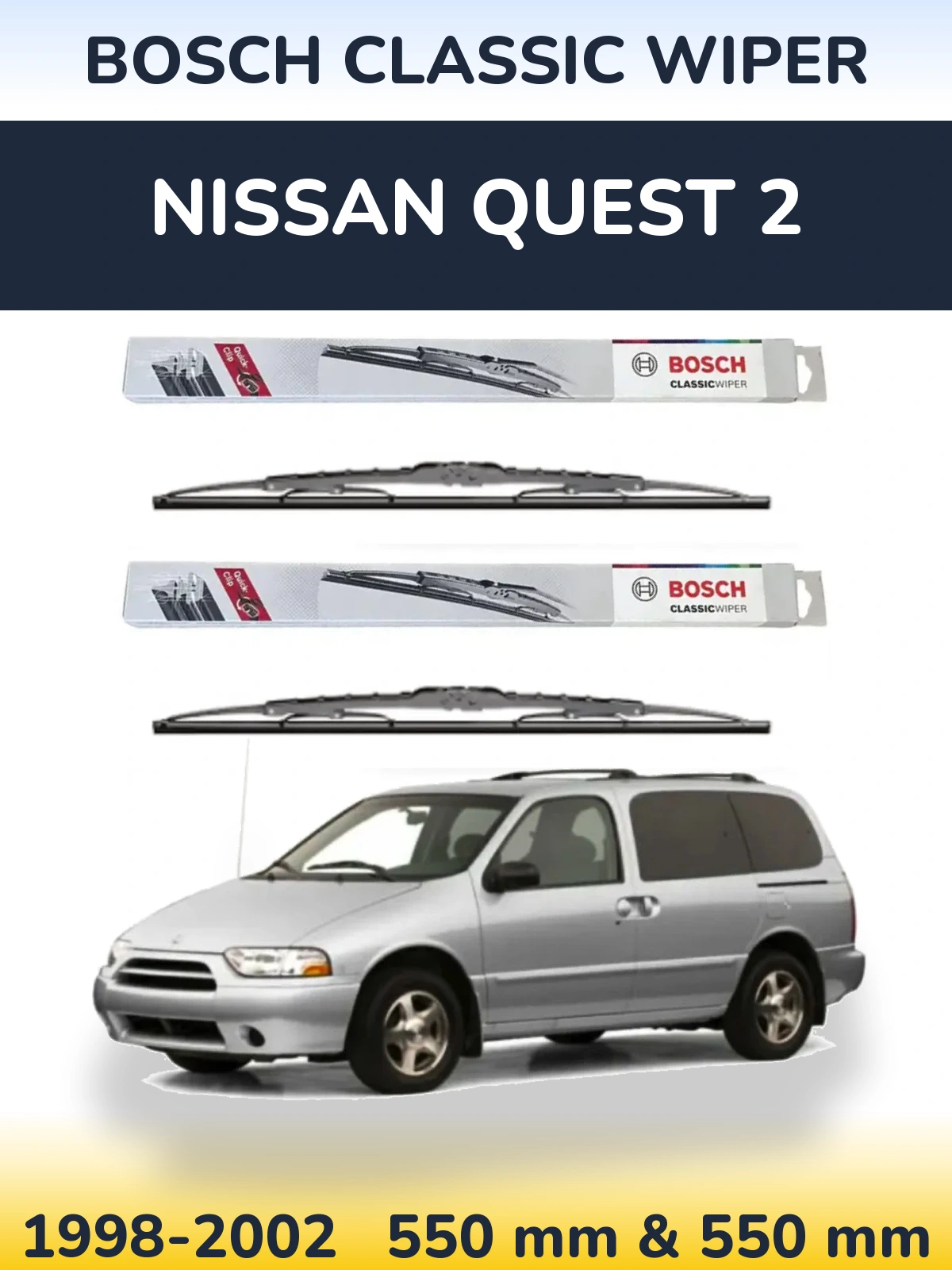 Ștergătoare BOSCH Classic Wiper pentru Nissan Quest 2