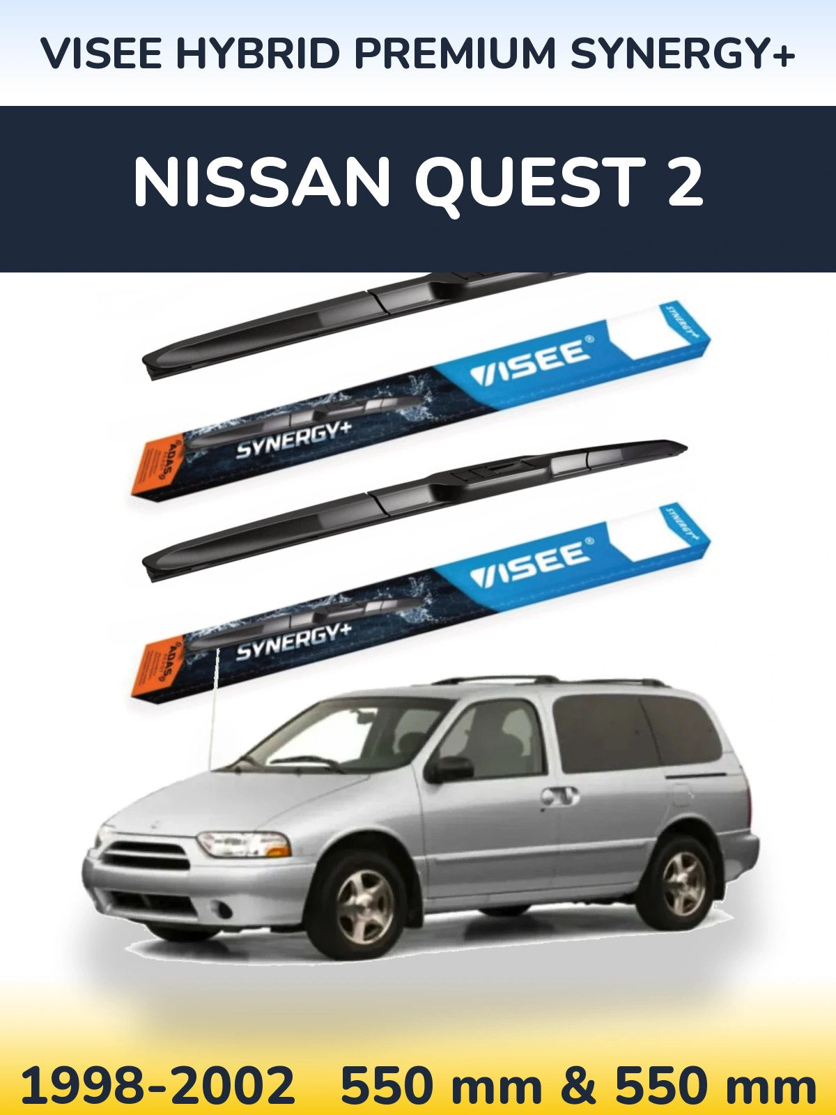Ștergătoare VISEE HYBRID PREMIUM SYNERGY+ pentru Nissan Quest 2