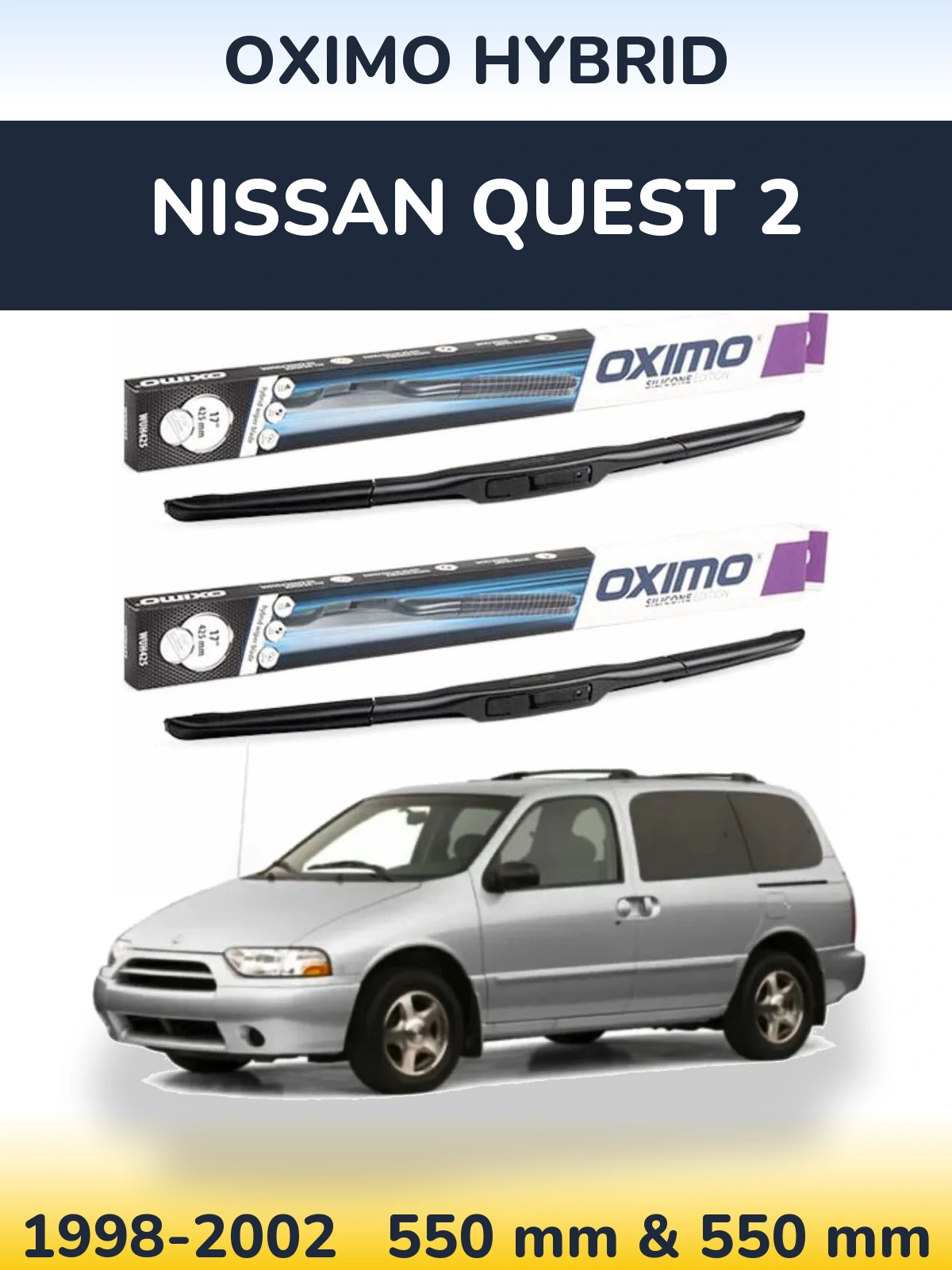 Ștergătoare Oximo Hybrid pentru Nissan Quest 2