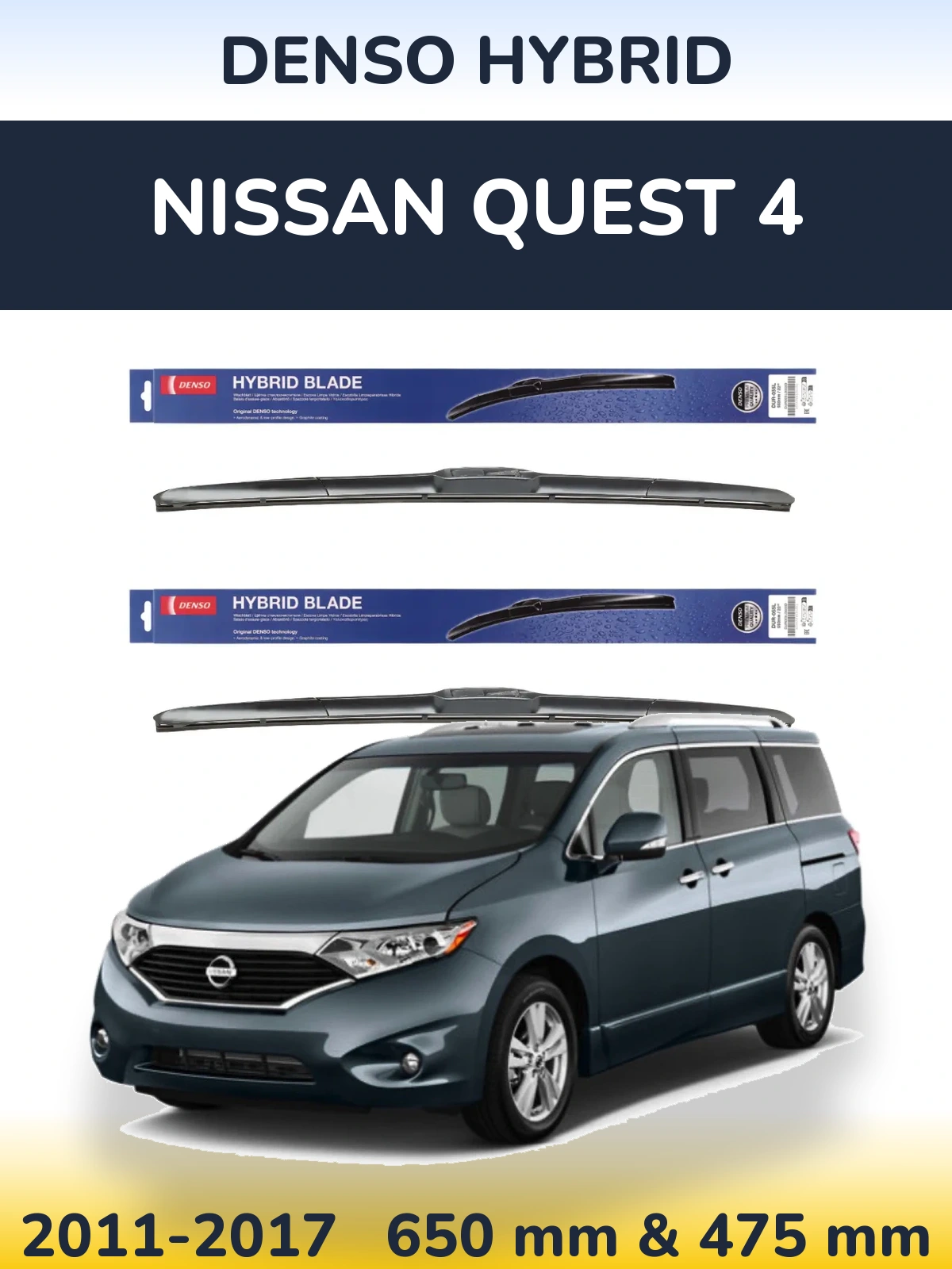 Ștergătoare Denso Hybrid pentru Nissan Quest 4