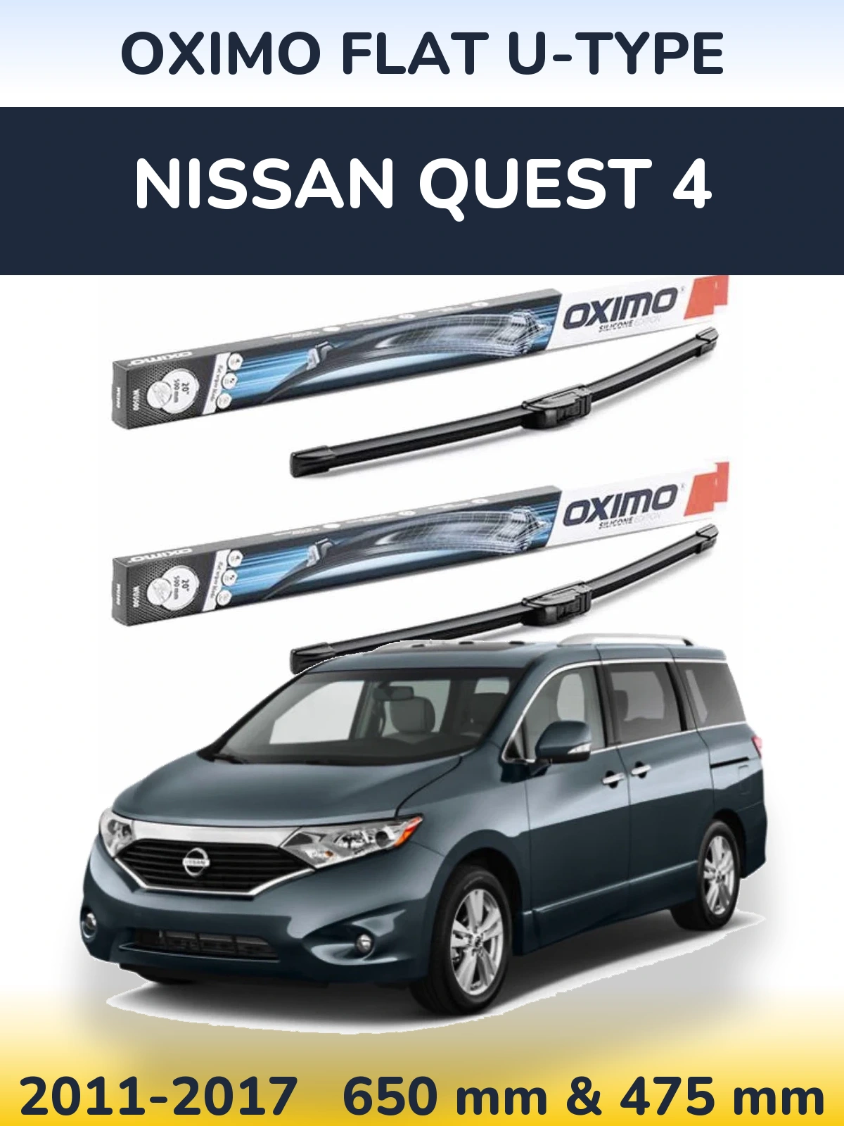 Ștergătoare Oximo Flat U-type pentru Nissan Quest 4