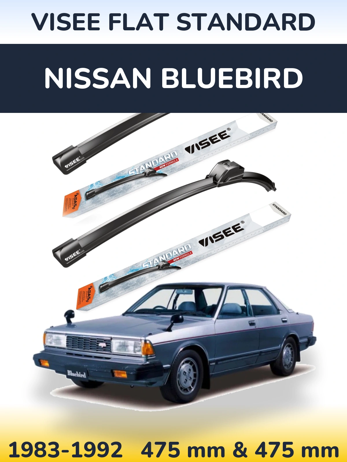 Ștergătoare VISEE FLAT STANDARD pentru Nissan Bluebird