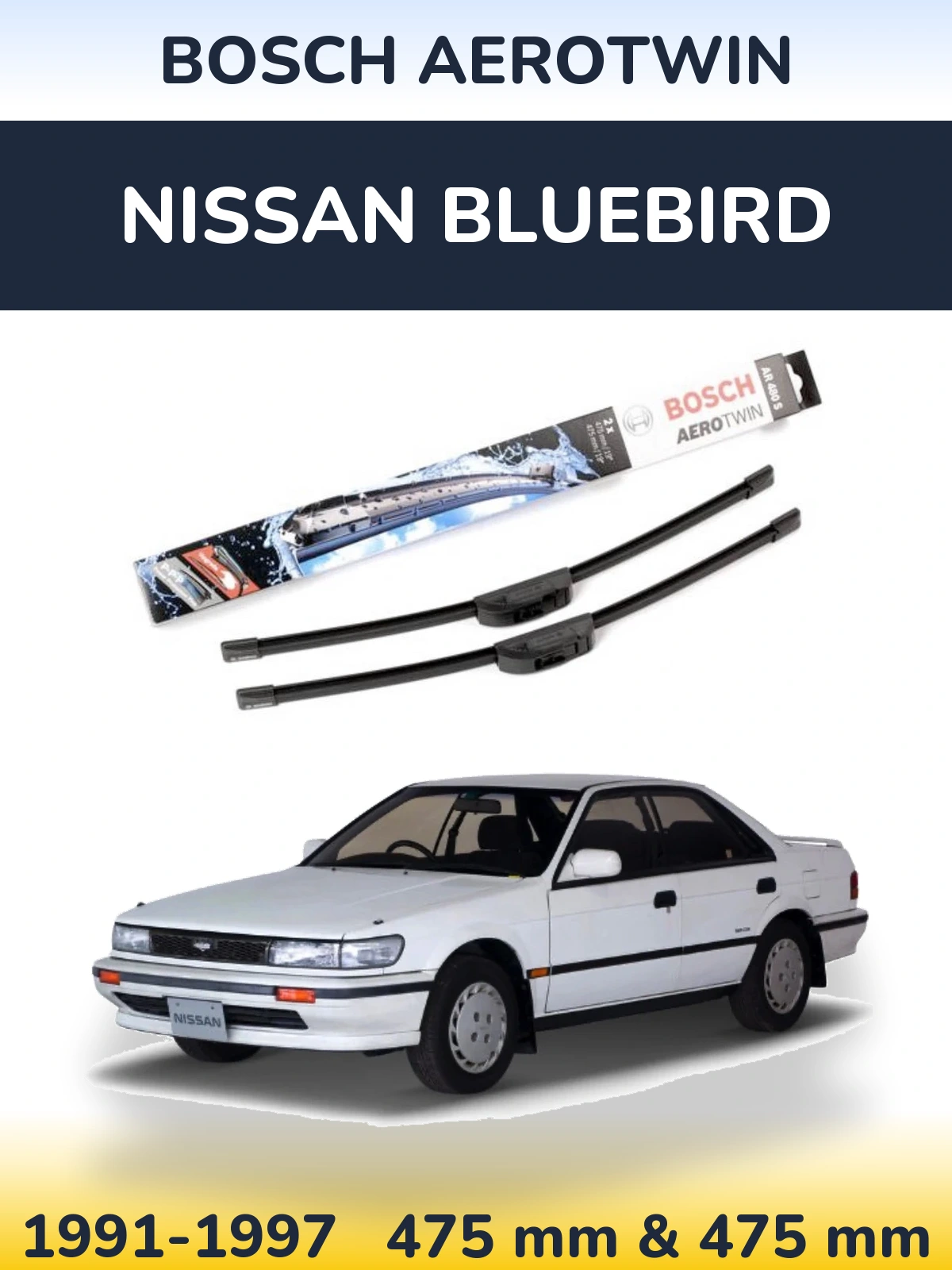Ștergătoare BOSCH AeroTwin pentru Nissan Bluebird