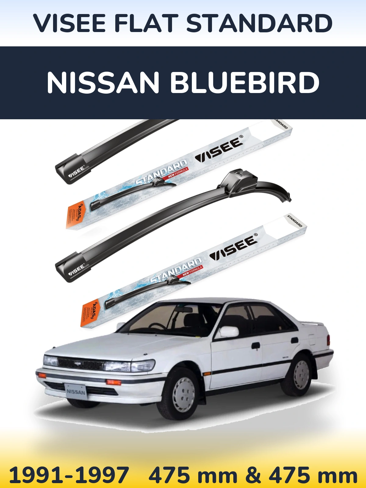 Ștergătoare VISEE FLAT STANDARD pentru Nissan Bluebird