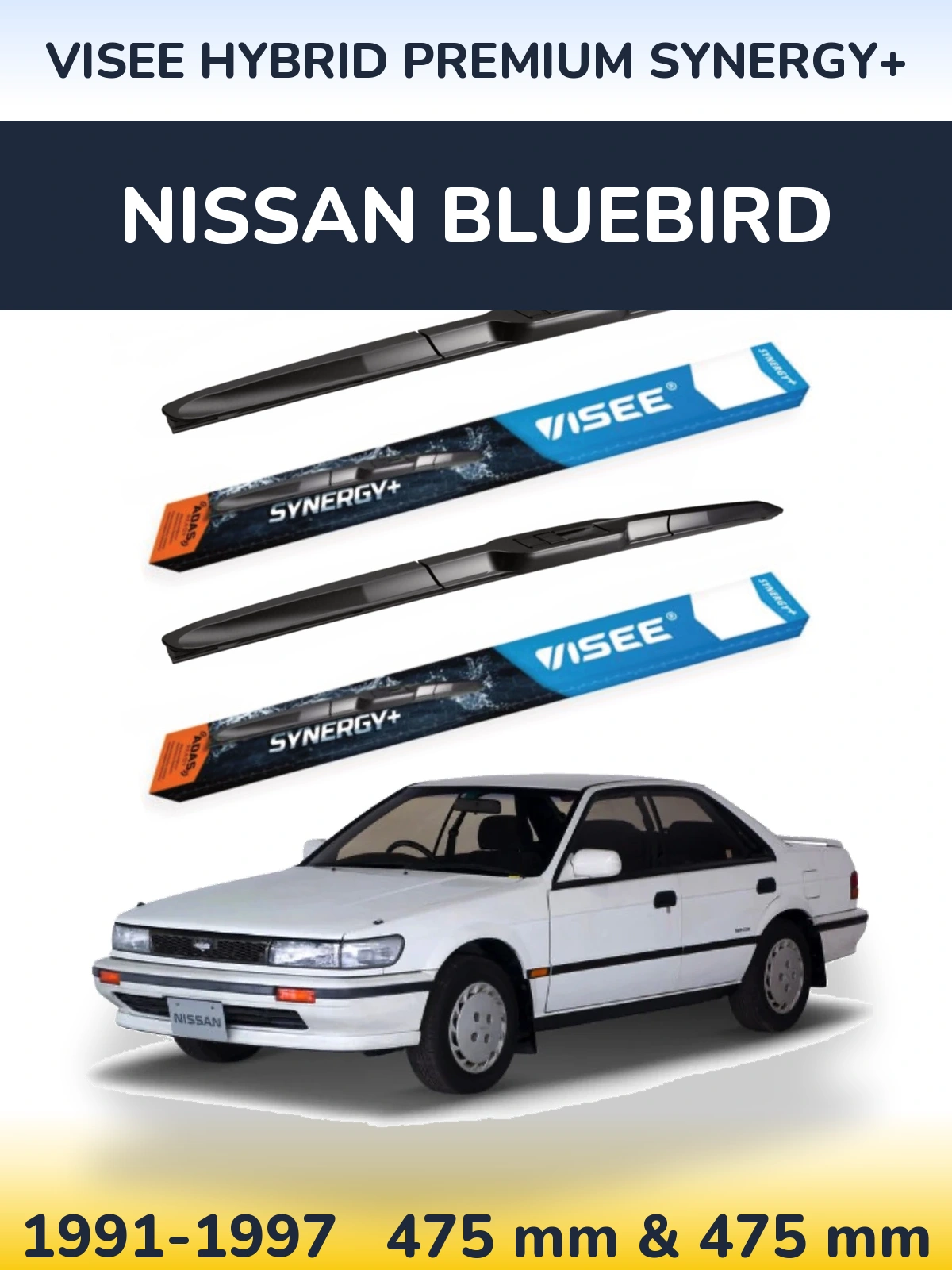 Ștergătoare VISEE HYBRID PREMIUM SYNERGY+ pentru Nissan Bluebird