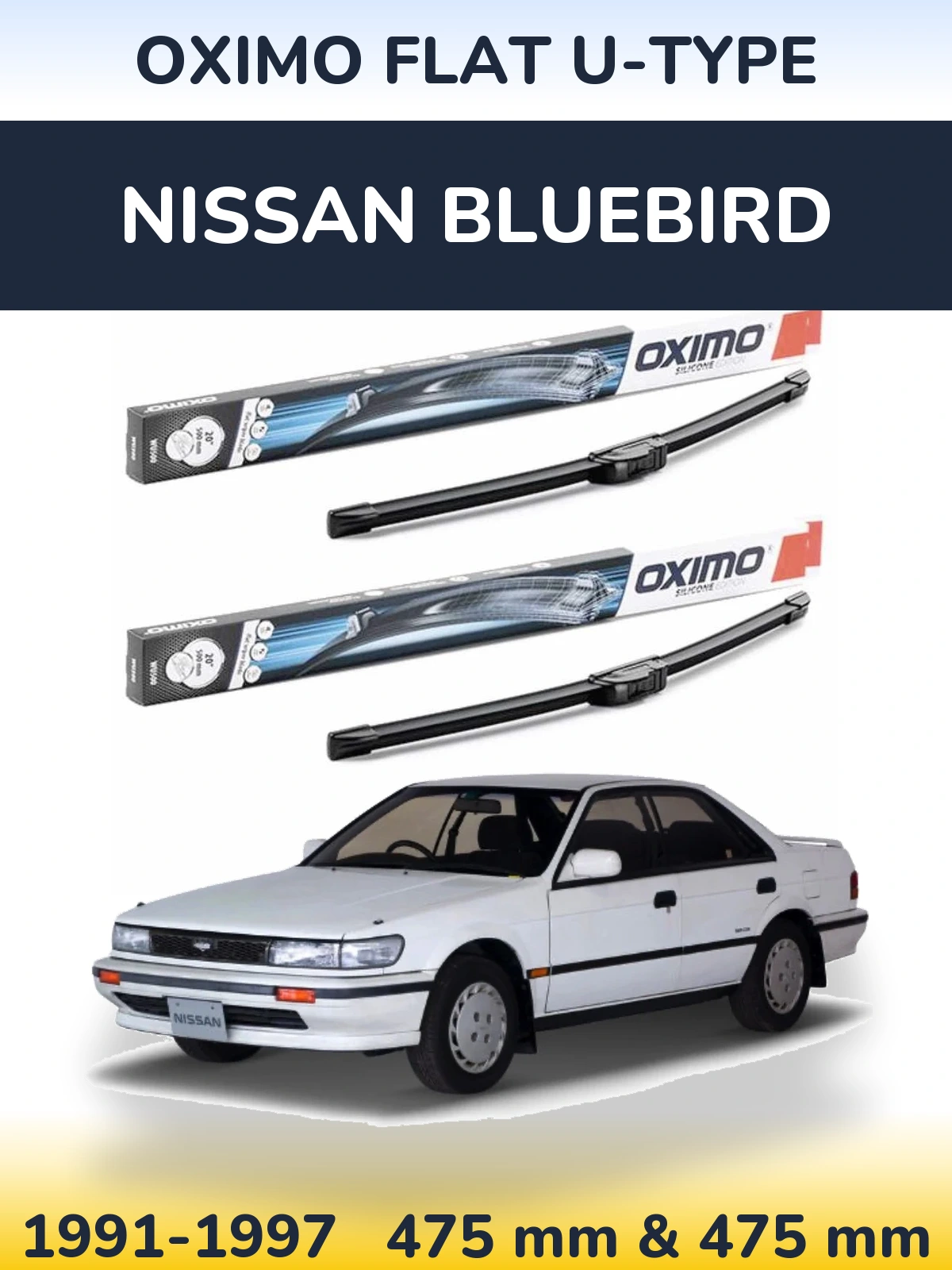Ștergătoare Oximo Flat U-type pentru Nissan Bluebird