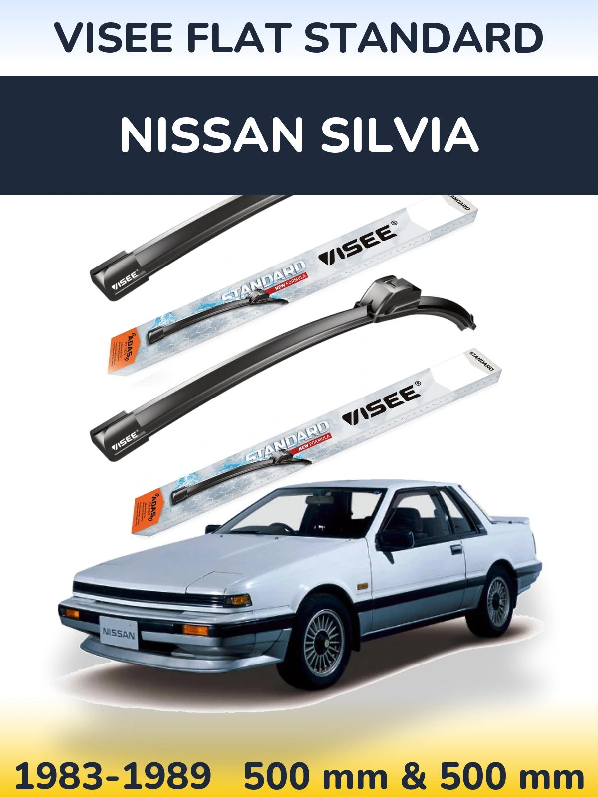 Ștergătoare VISEE FLAT STANDARD pentru Nissan Silvia